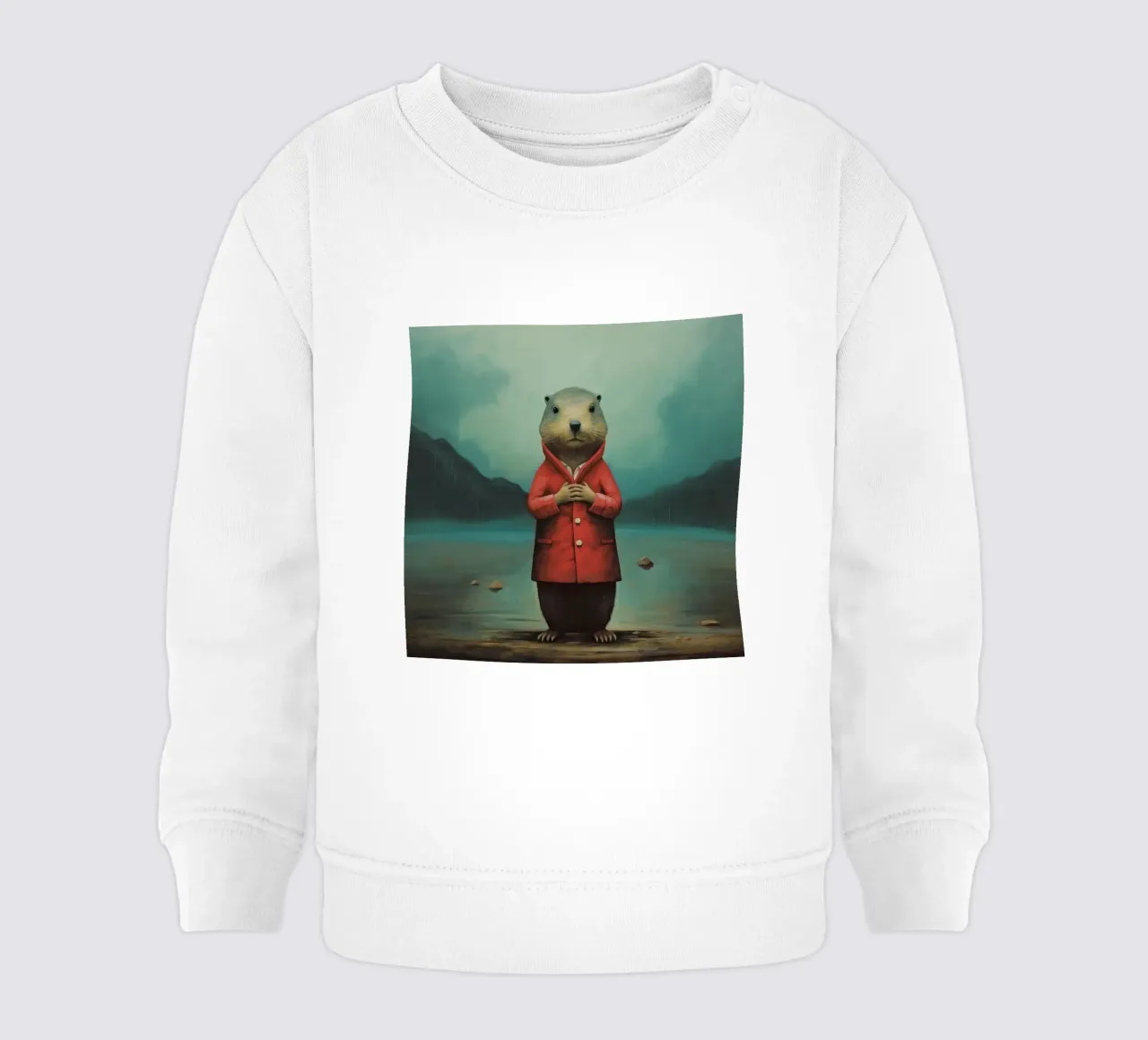 Marmotta minima 4 felpa neonato da Minimal Animal Art