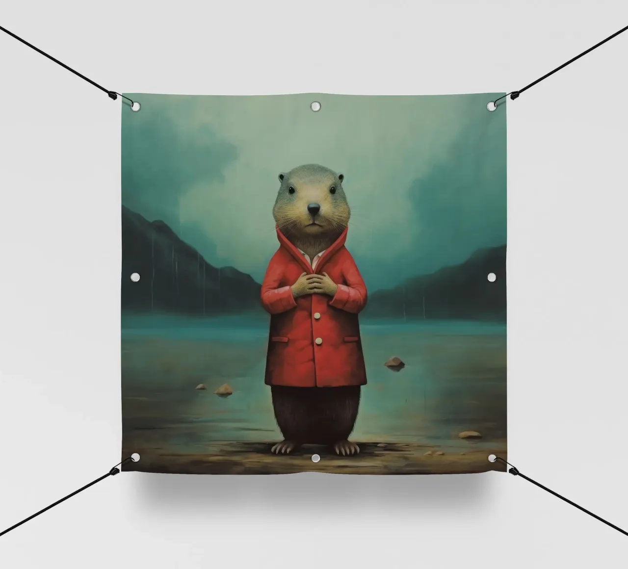 Marmotta minima 4 telo in pvc da Minimal Animal Art