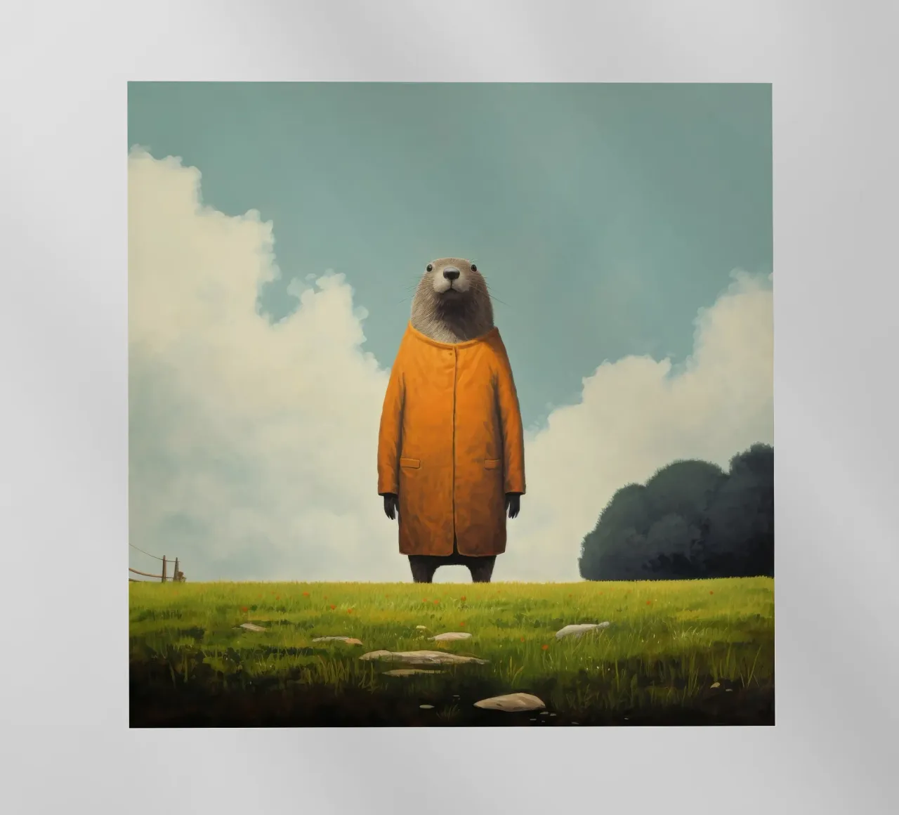 Marmotta minima 1 pellicola backlit da Minimal Animal Art