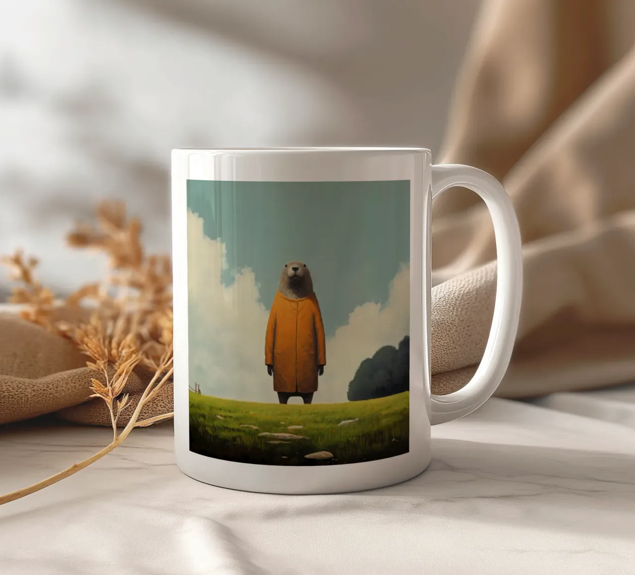 Marmotta minima 1 tazza in ceramica da Minimal Animal Art