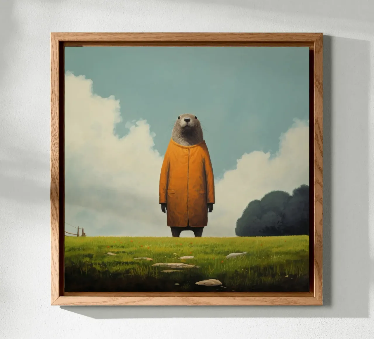 Marmotta minima 1 alluminio dibond da Minimal Animal Art