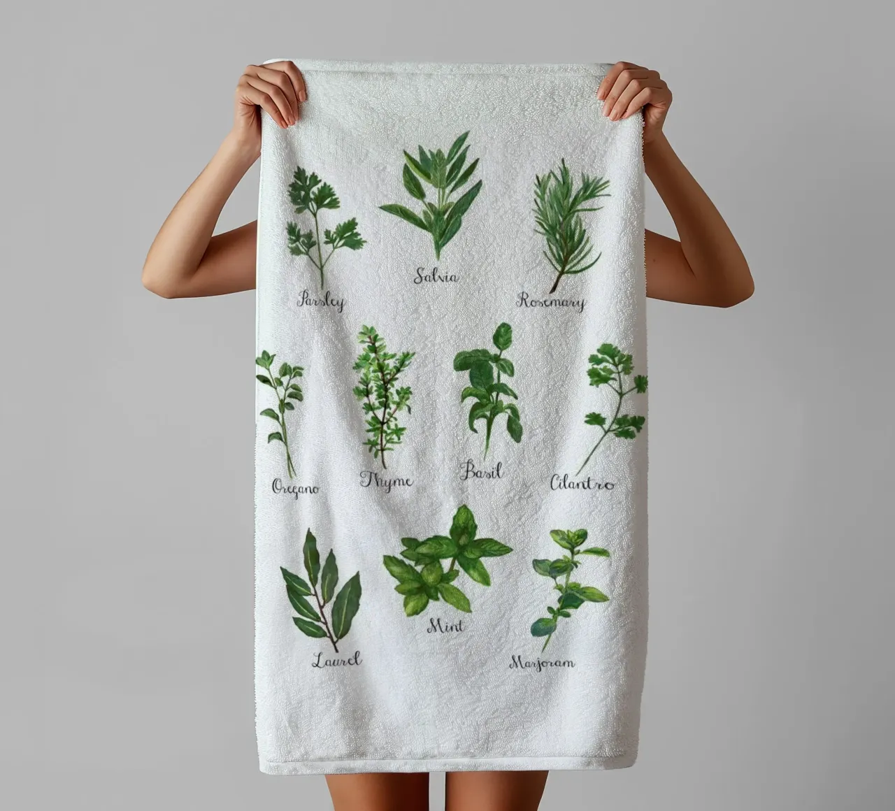 Herbs Collection asciugamano da bagno da Miles of Light