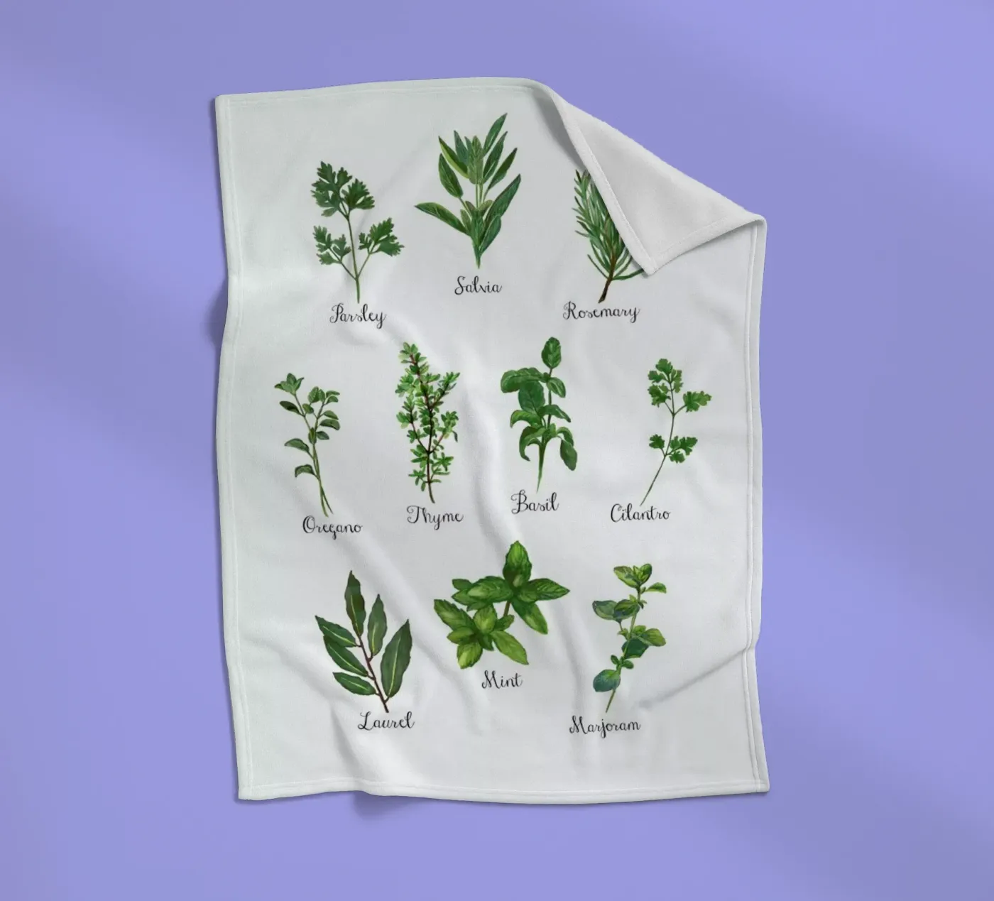 Herbs Collection Fleecedecke von Miles of Light