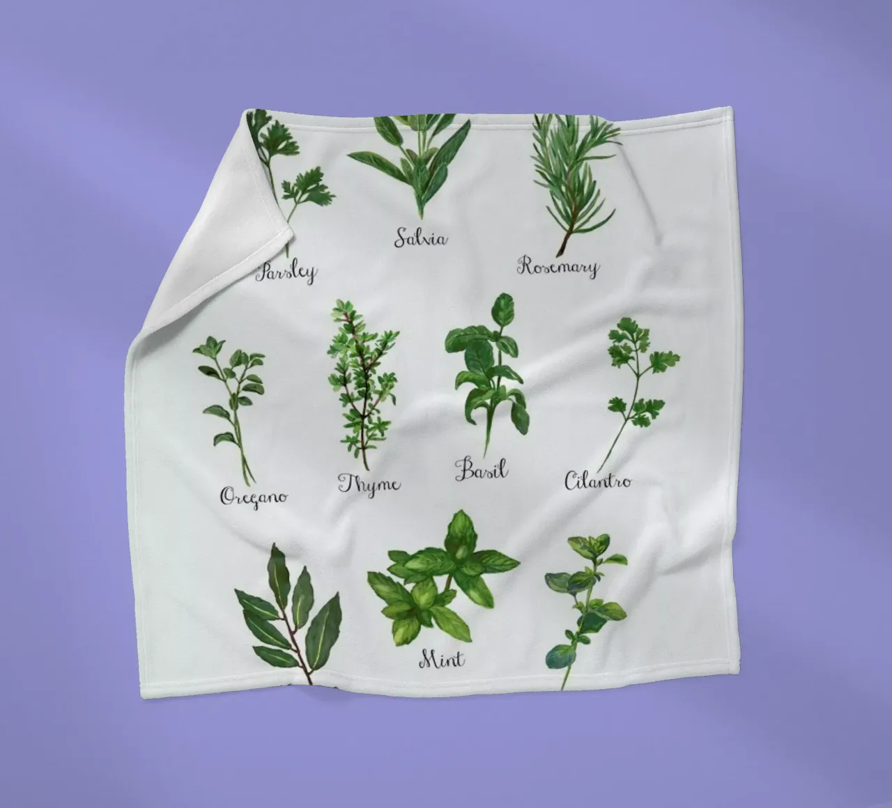 Herbs Collection Fleecedecke von Miles of Light