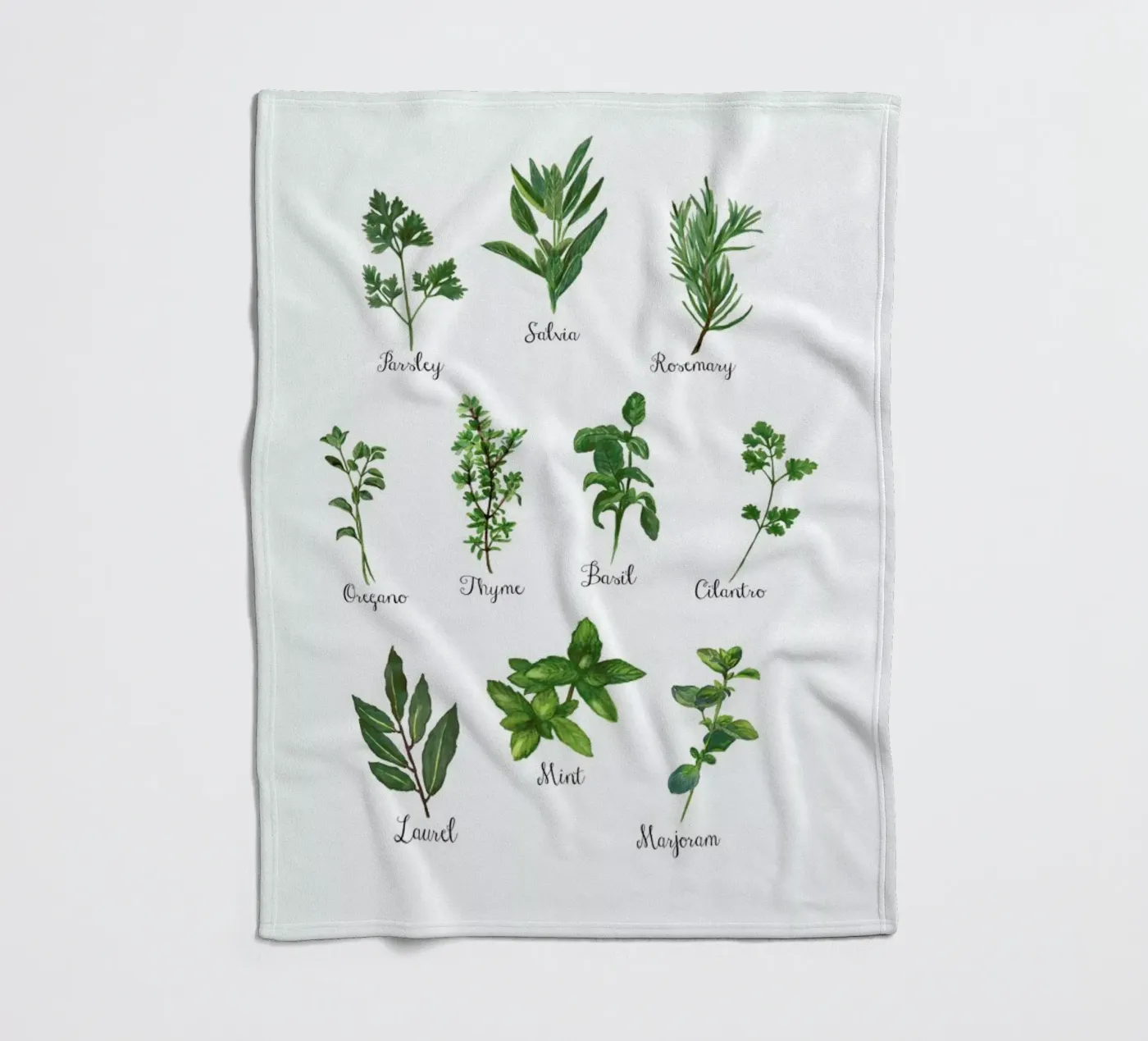 Herbs Collection Fleecedecke von Miles of Light