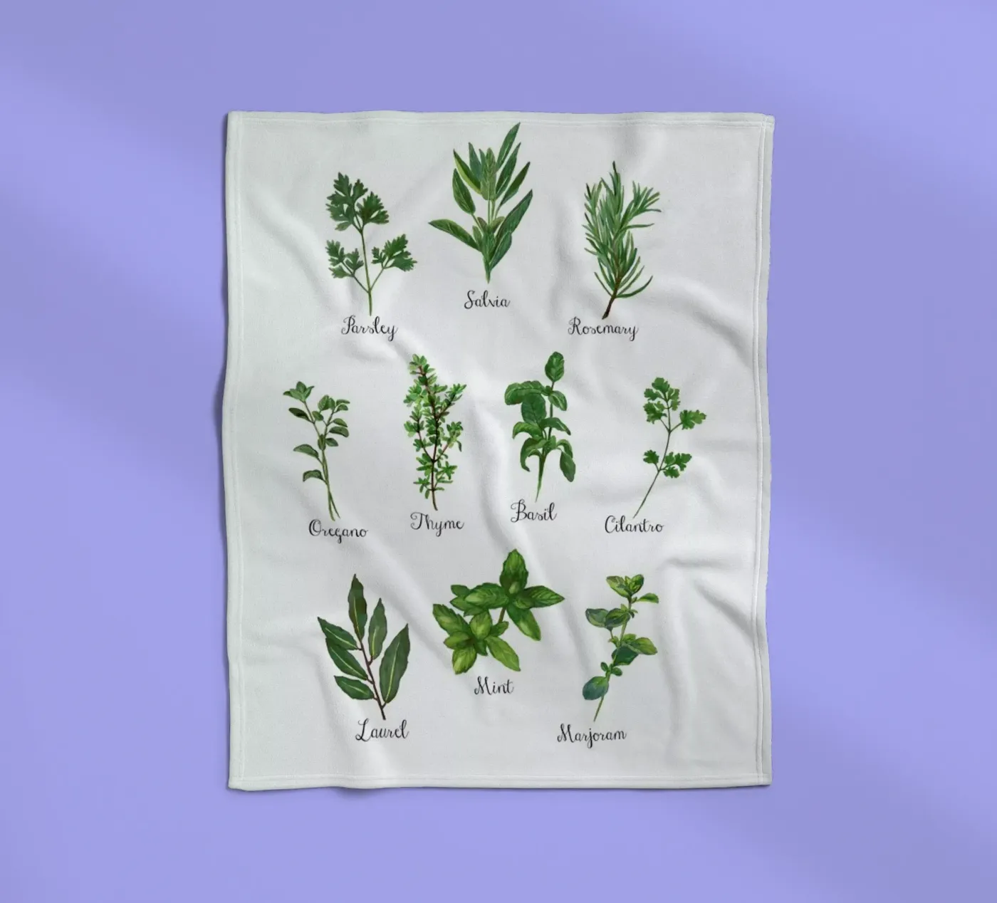 Herbs Collection fleecedeken van Miles of Light