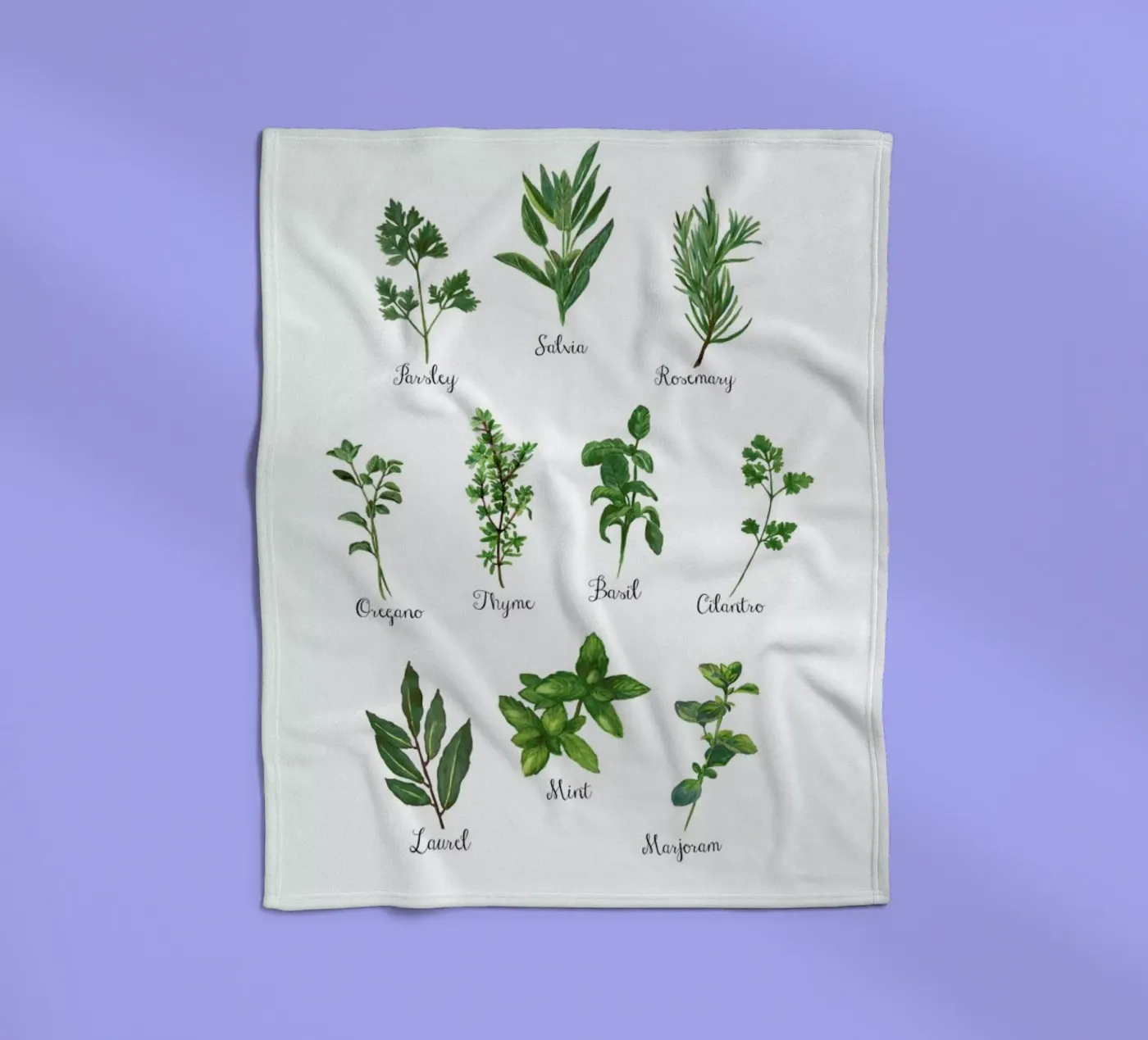 Herbs Collection Fleecedecke von Miles of Light