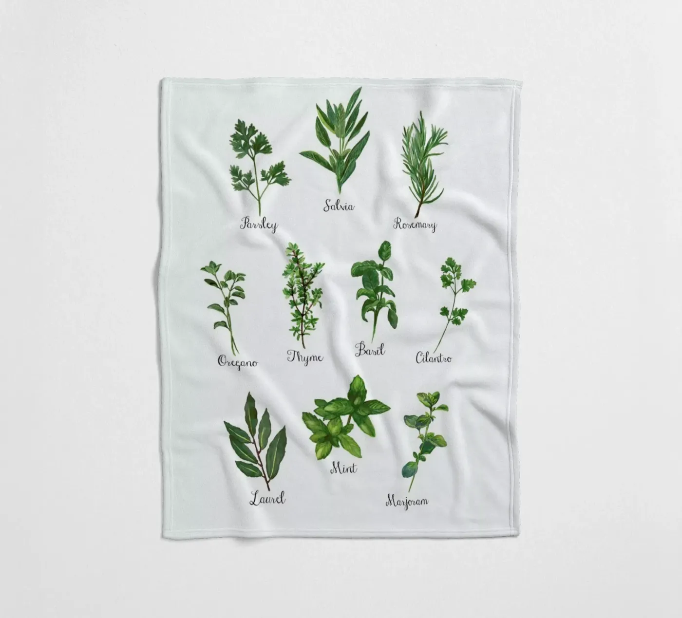 Herbs Collection Fleecedecke von Miles of Light