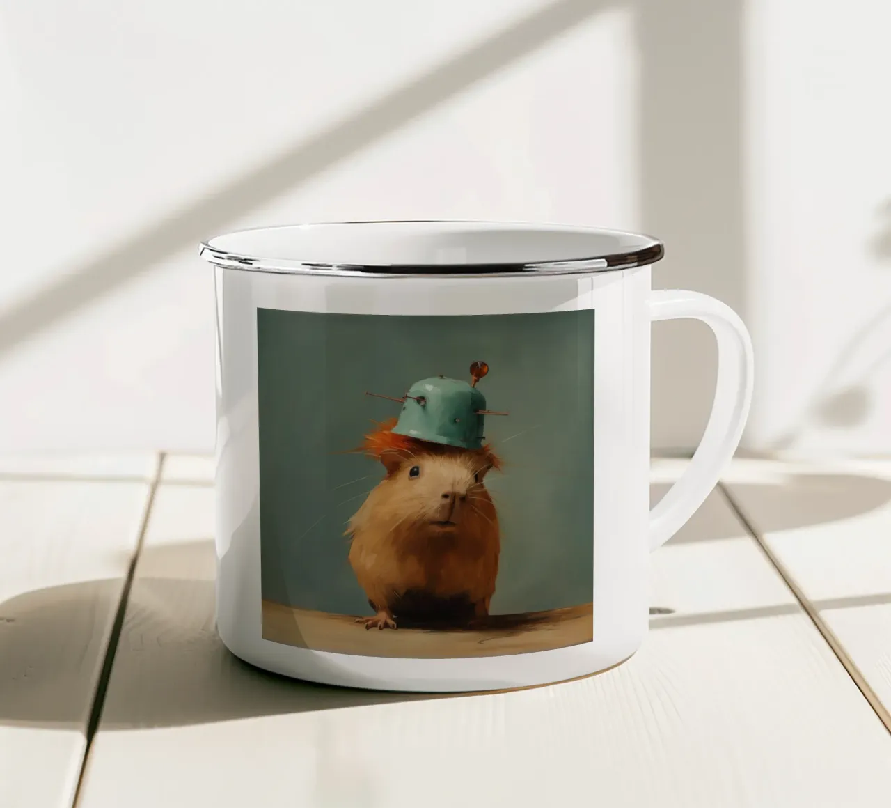 Cavia minima 2 tazza in smalto da Minimal Animal Art