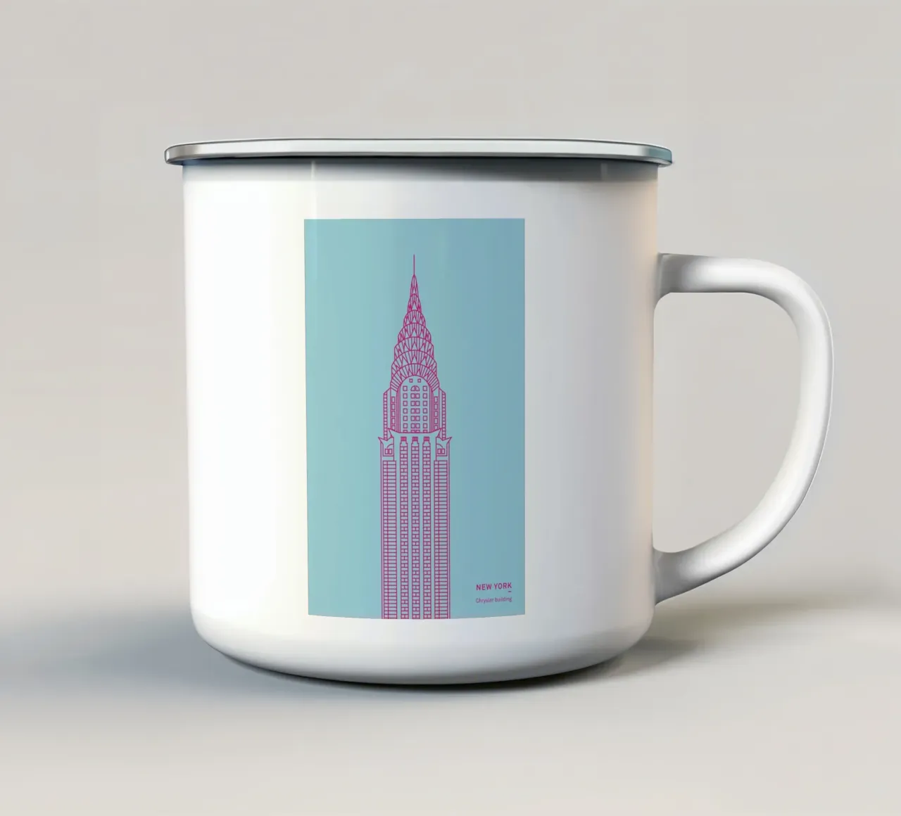 New York tazza in smalto da Sara Signorini