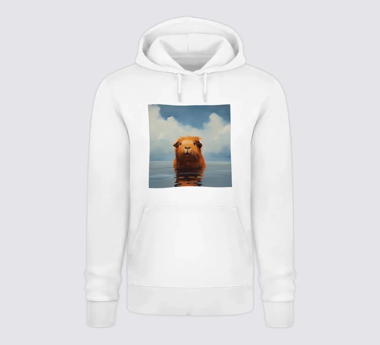 Minimo Guinea Pig 3 felpa con cappuccio da Minimal Animal Art