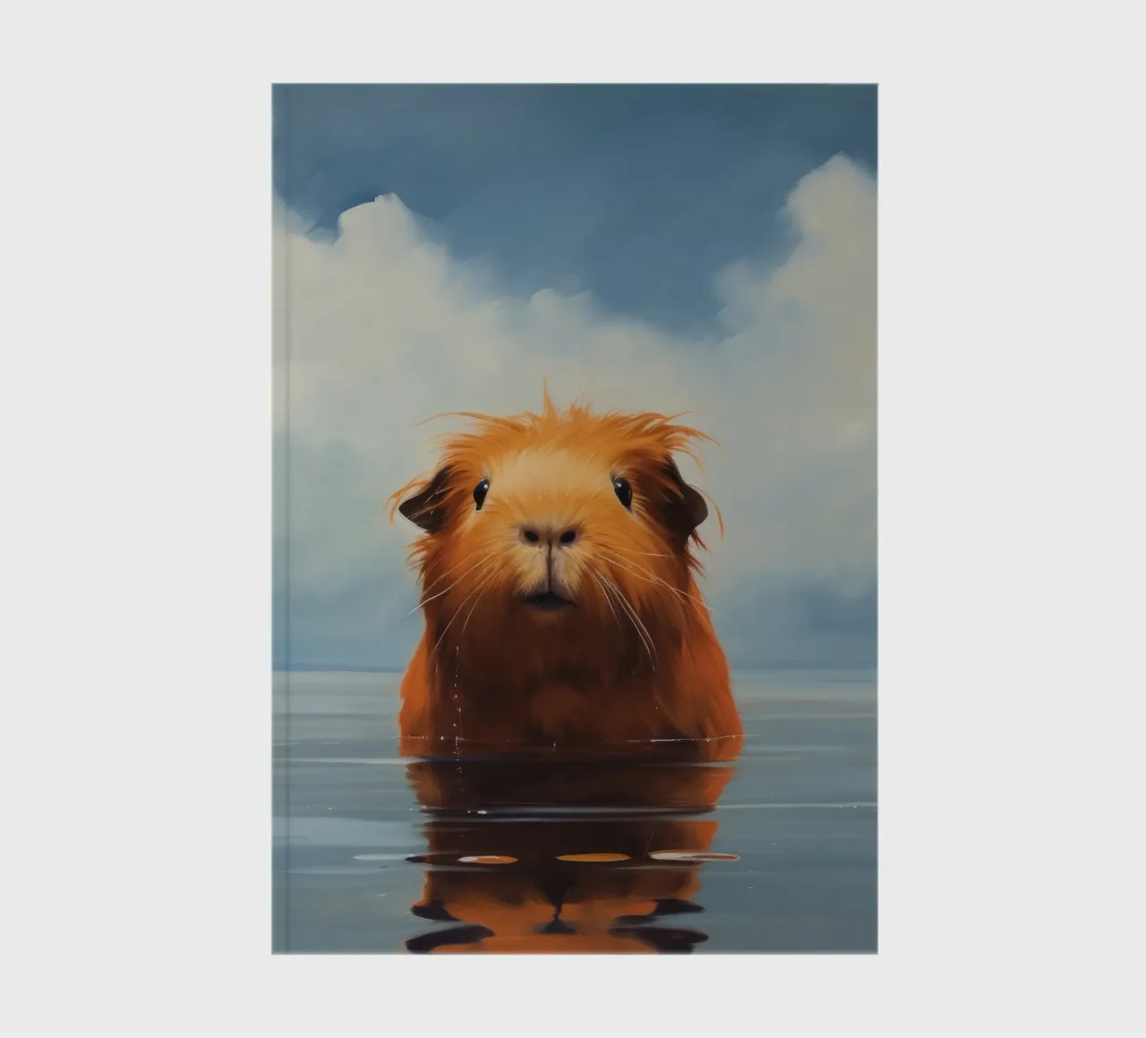 Minimum Guinea Pig 3 notebook by Minimal Animal Art