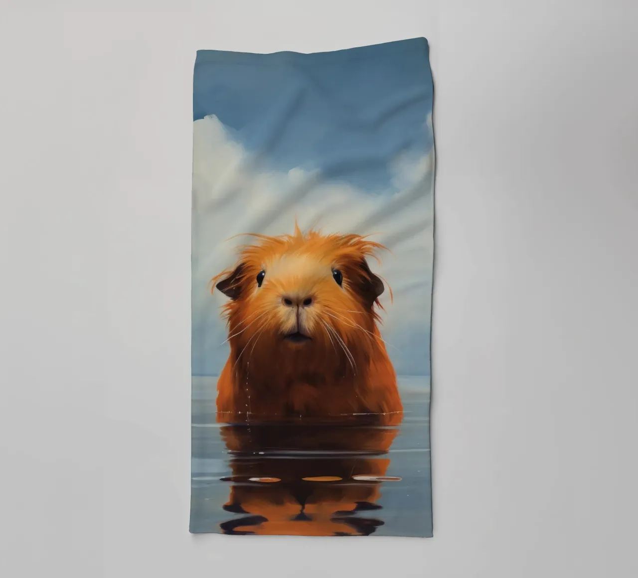 Minimo Guinea Pig 3 asciugamano da bagno da Minimal Animal Art