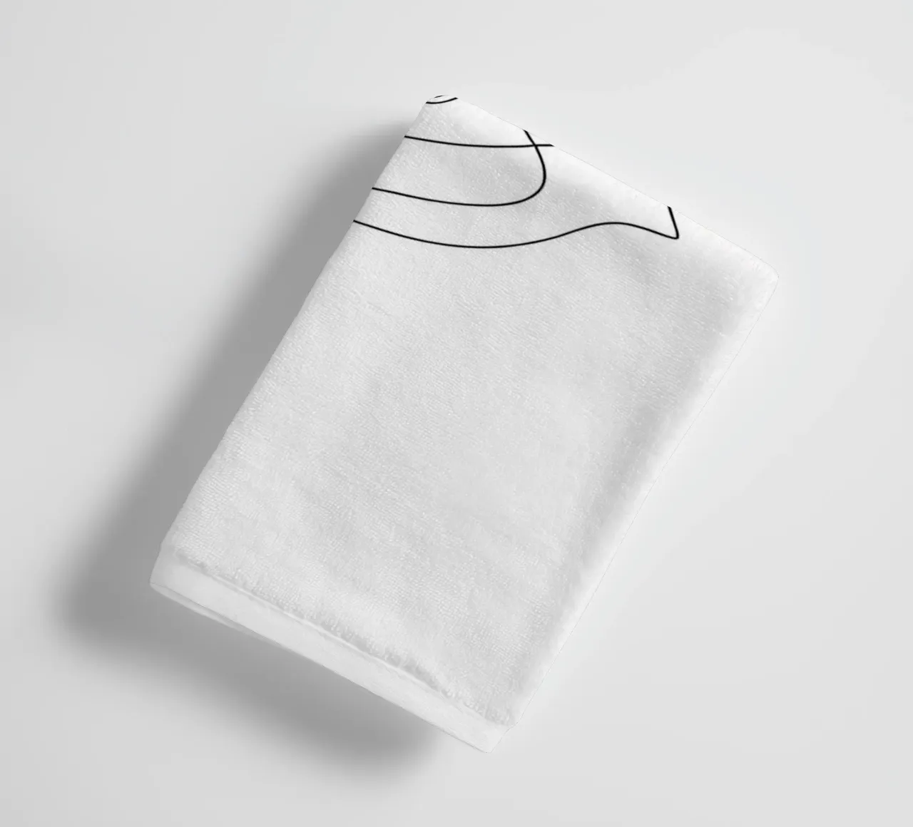 Minimalist Line Drawing of a Bird Flying | Modern Abstract towel by Viv Line Art