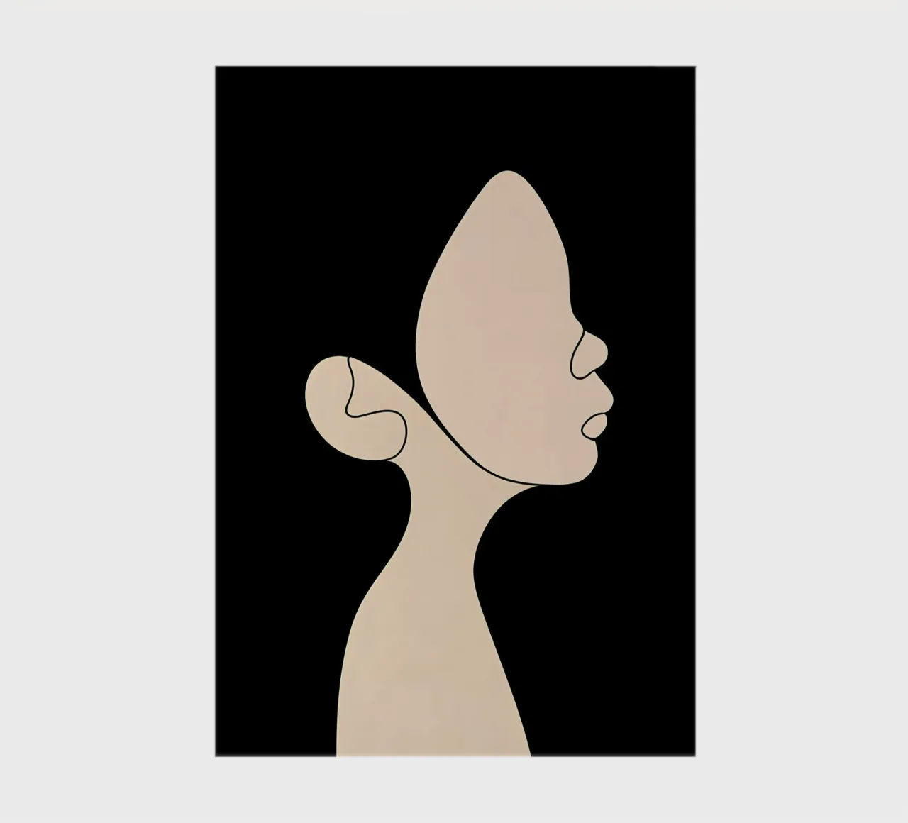 Minimalist Line Drawing of a Child | Modern Abstract Art notebook by Viv Line Art