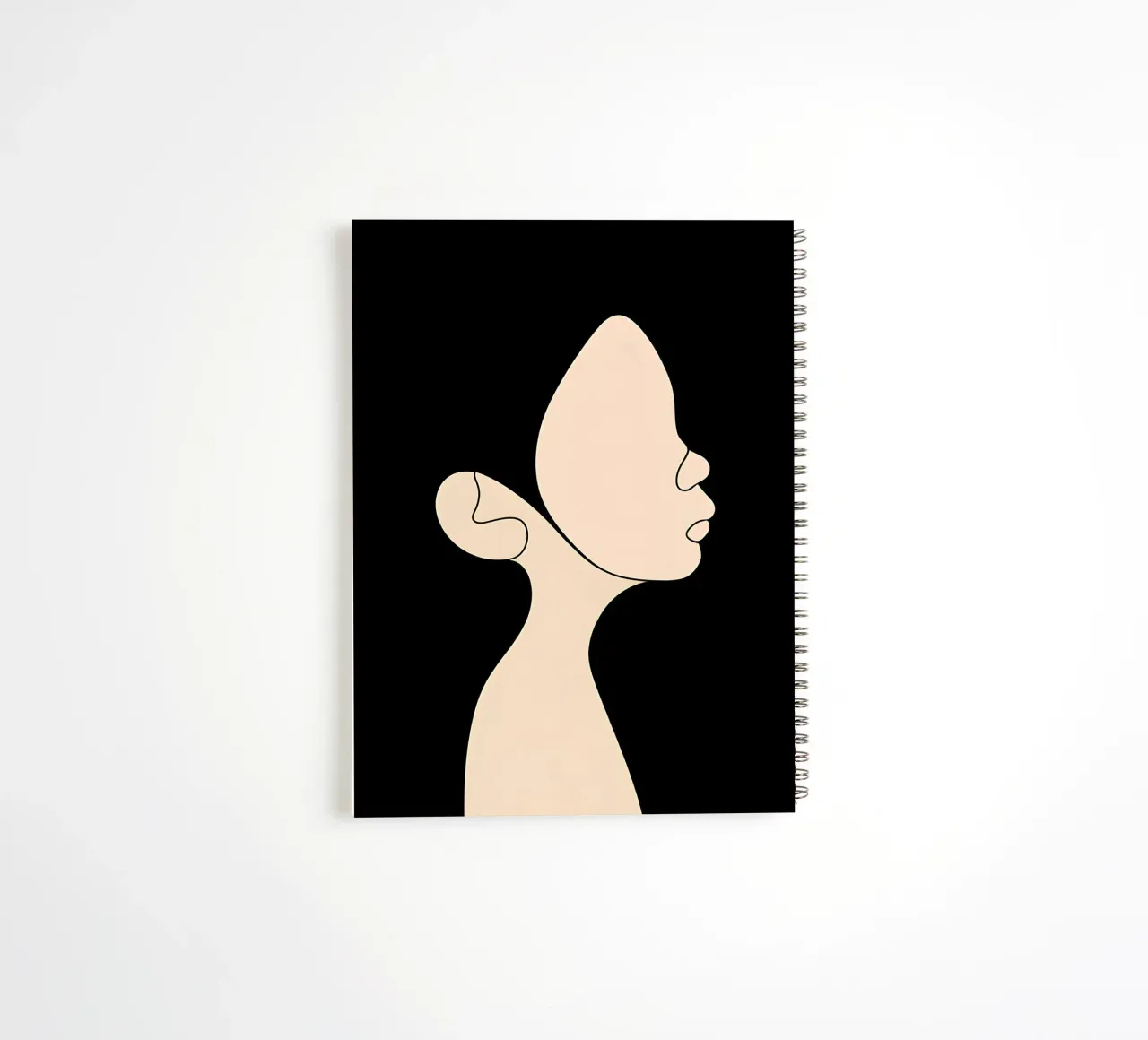 Minimalist Line Drawing of a Child | Modern Abstract Art spiral notebook by Viv Line Art