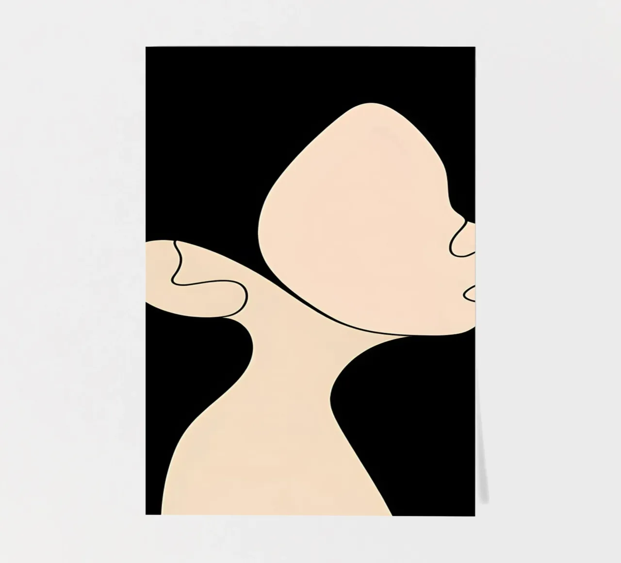 Minimalist Line Drawing of a Child | Modern Abstract Art sticker sheet by Viv Line Art