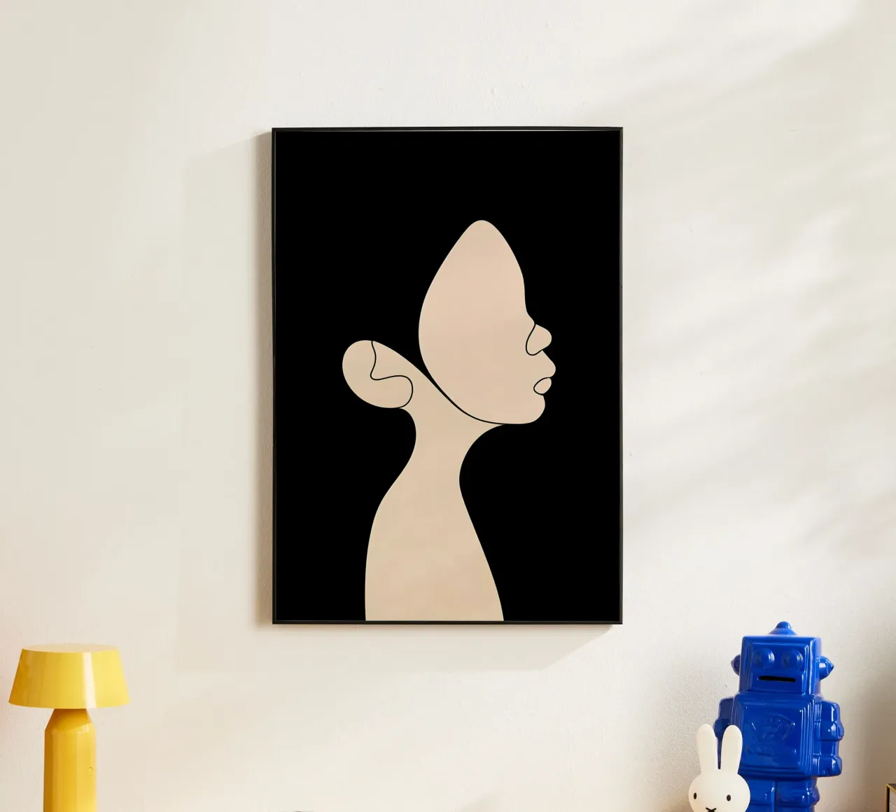 Minimalist Line Drawing of a Child | Modern Abstract Art alu-dibond by Viv Line Art