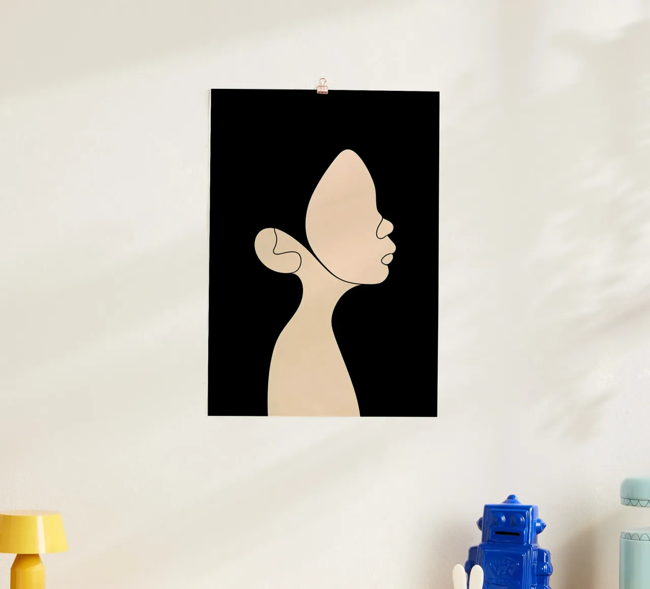 Minimalist Line Drawing of a Child | Modern Abstract Art hahnemühle by Viv Line Art