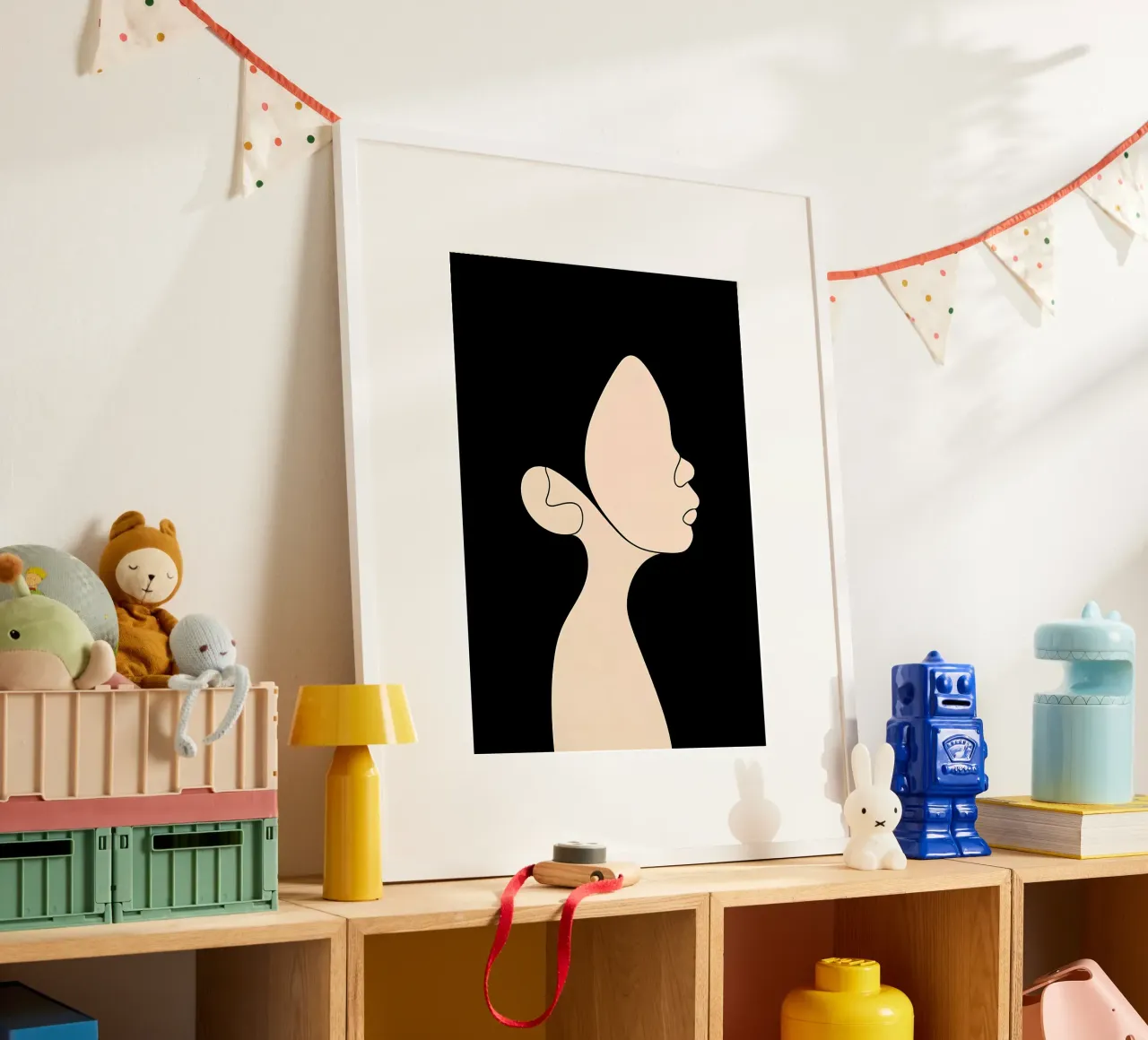 Minimalist Line Drawing of a Child | Modern Abstract Art hahnemühle by Viv Line Art