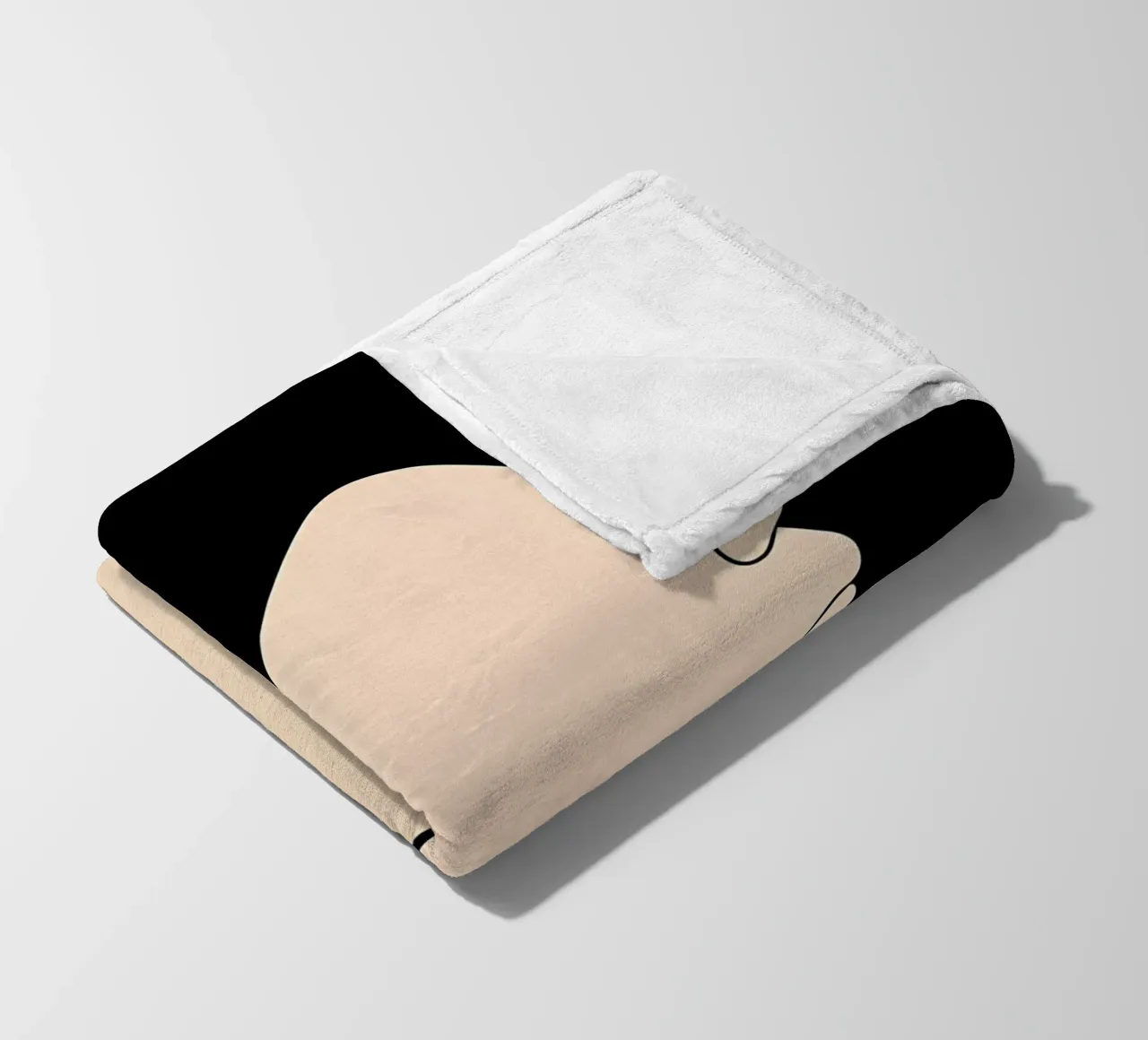 Minimalist Line Drawing of a Child | Modern Abstract Art fleece blanket by Viv Line Art