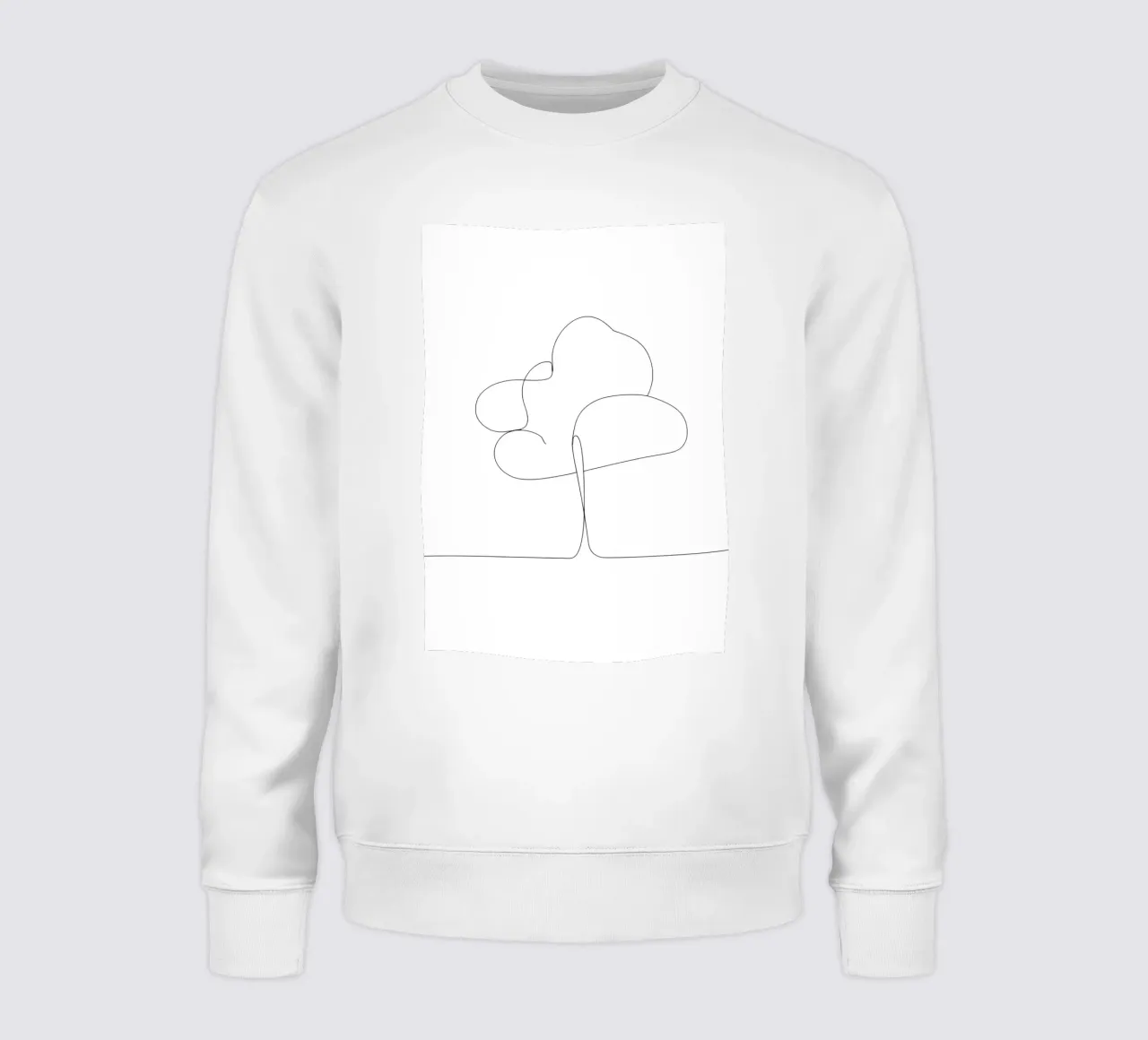 Dessin minimaliste d'un arbre en une ligne | Art abstrait moderne sweat de Viv Line Art