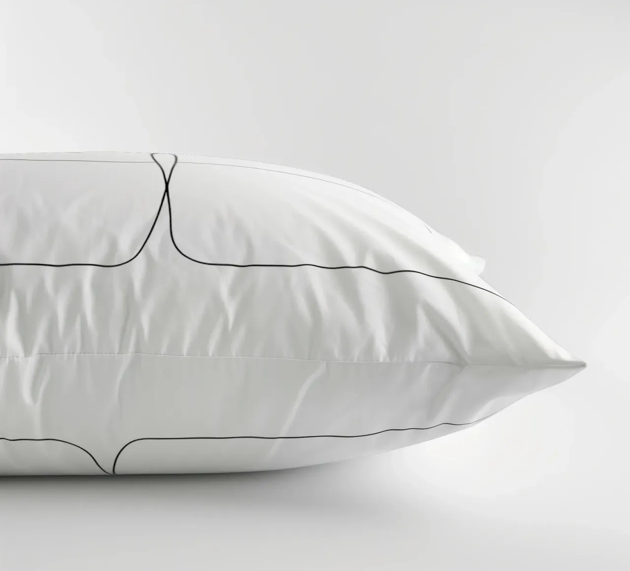 Minimalist One Line Drawing of a Tree | Modern Abstract Art decorative cushion by Viv Line Art