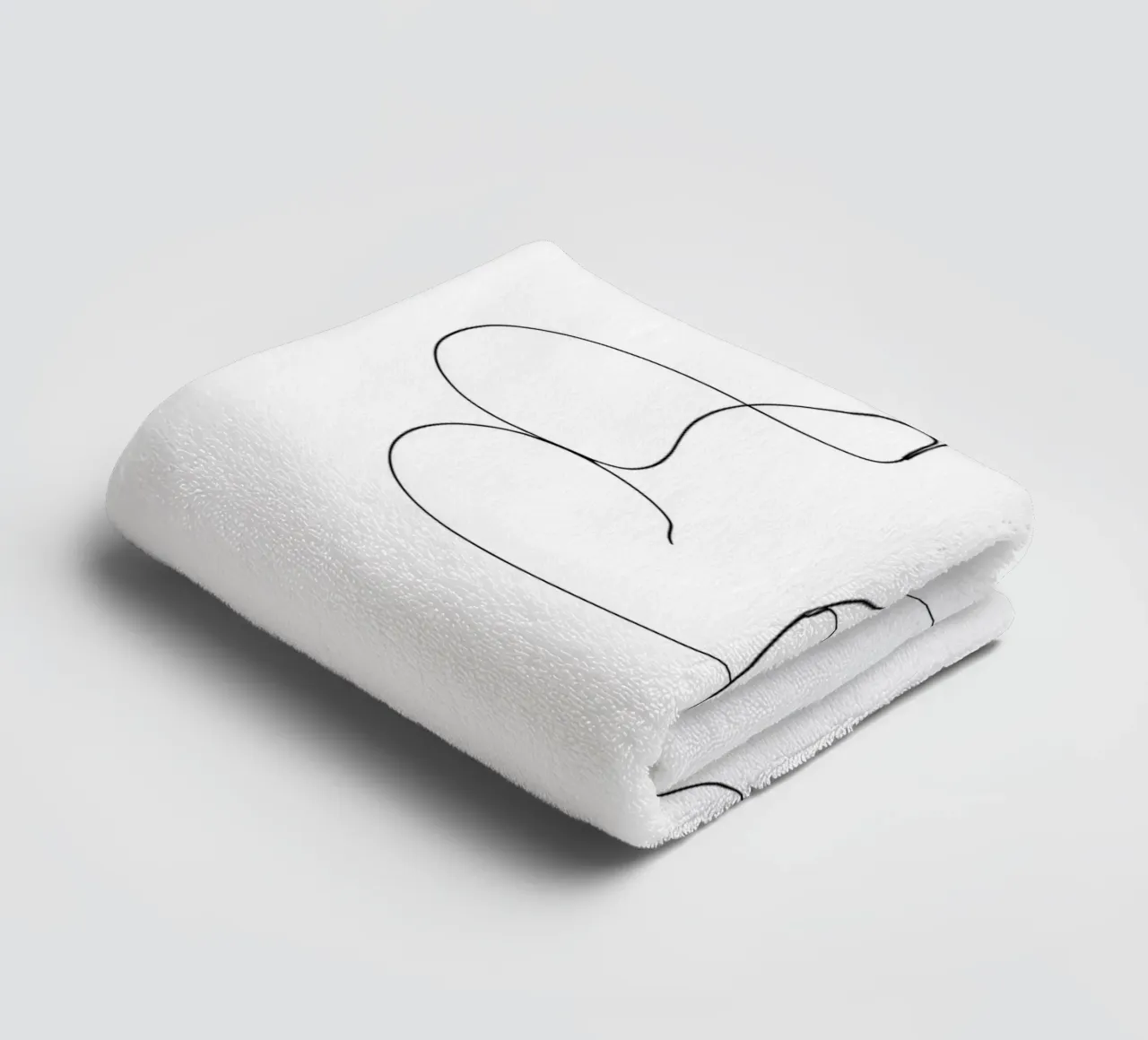 Minimalist One Line Drawing of a Tree | Modern Abstract Art towel by Viv Line Art