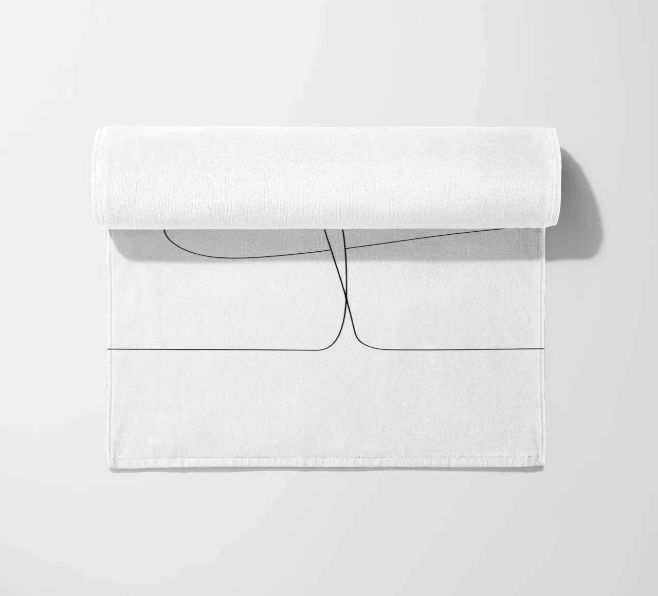 Minimalist One Line Drawing of a Tree | Modern Abstract Art beach towel by Viv Line Art