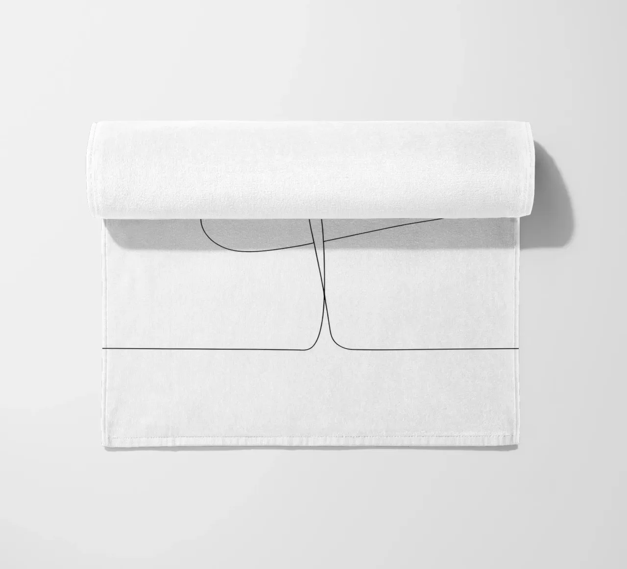 Minimalist One Line Drawing of a Tree | Modern Abstract Art beach towel by Viv Line Art