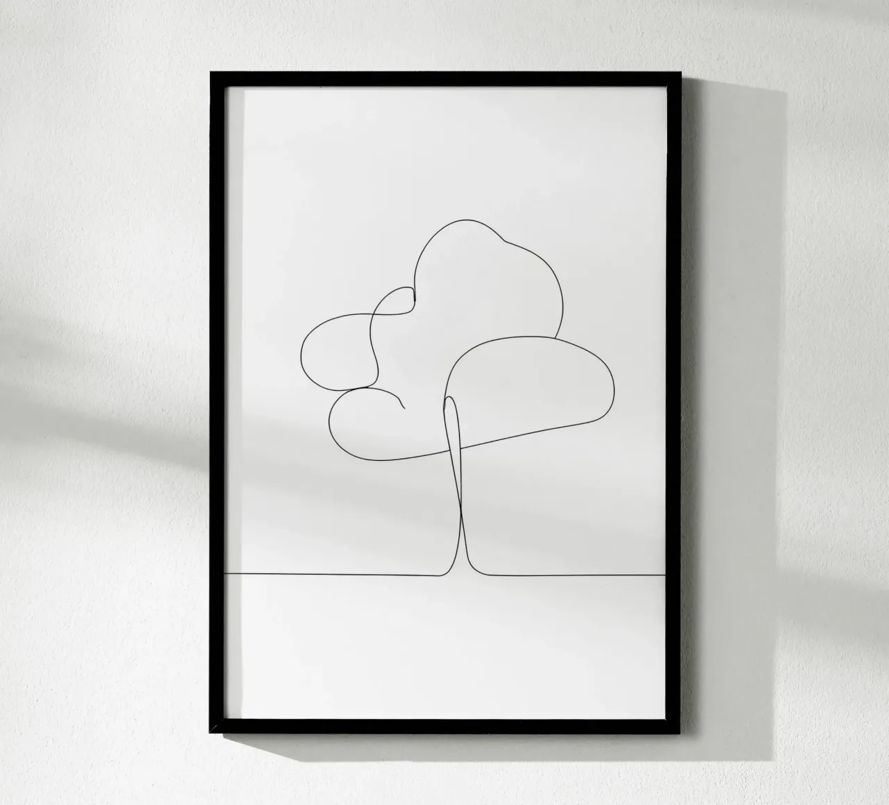 Minimalist One Line Drawing of a Tree | Modern Abstract Art hahnemühle by Viv Line Art