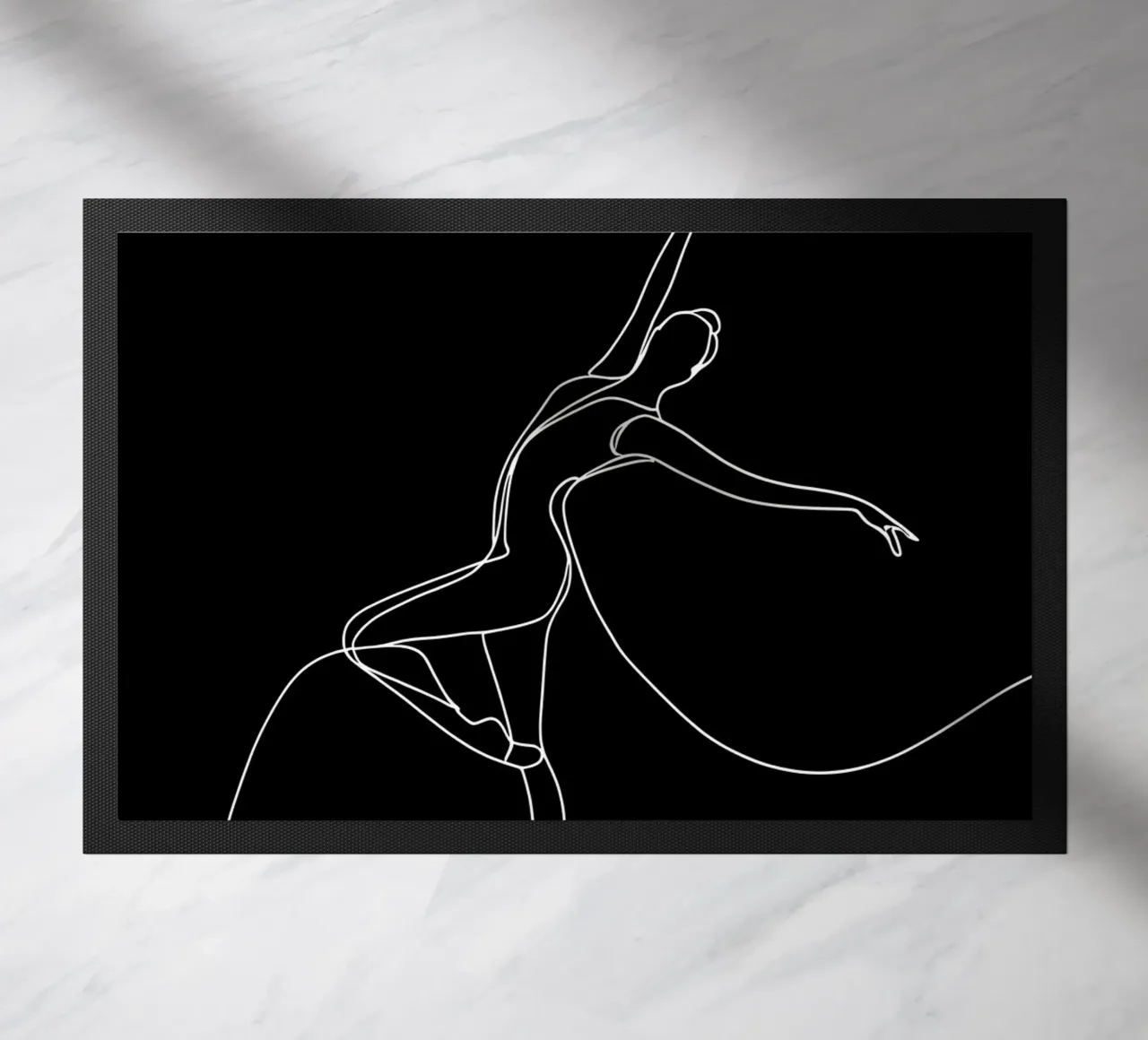 Disegno minimalista a una linea di una donna ballerina | Modern Ab zerbino da Viv Line Art