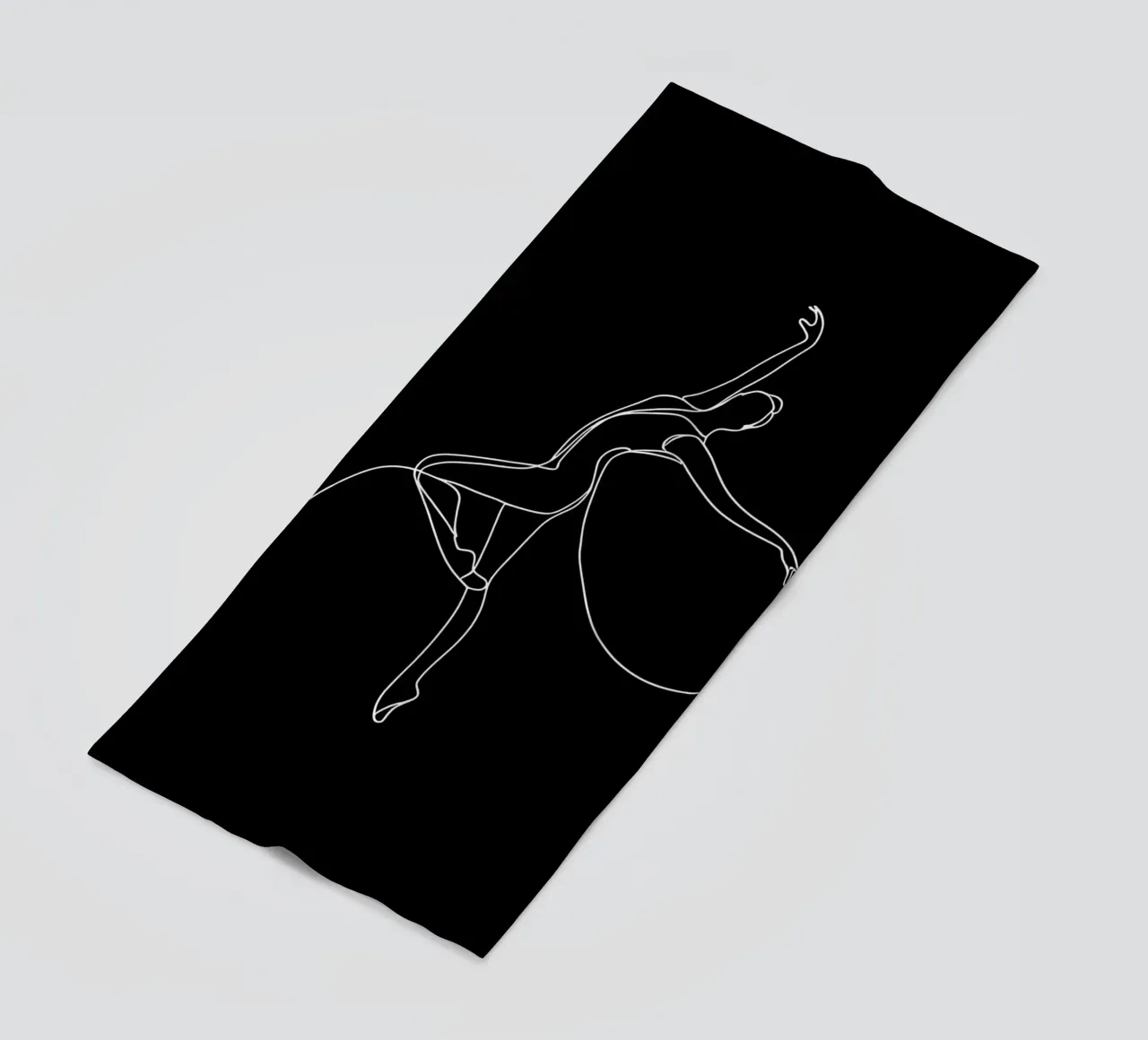Disegno minimalista a una linea di una donna ballerina | Modern Ab telo mare da Viv Line Art