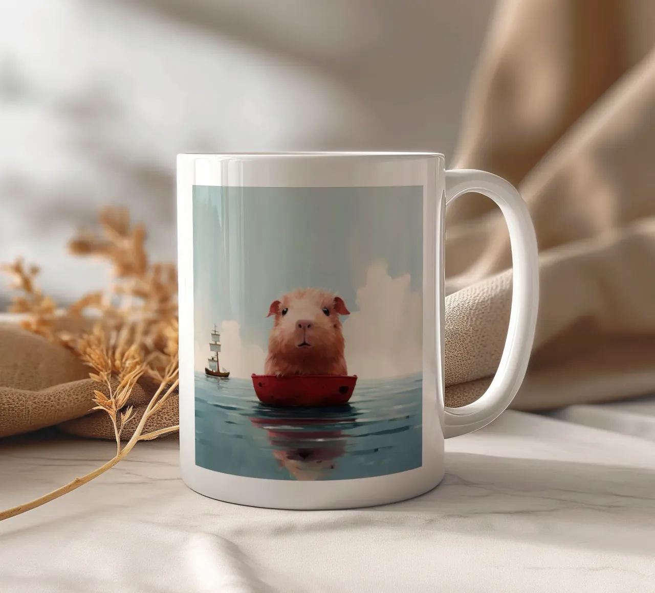 Cavia minima 4 tazza in ceramica da Minimal Animal Art