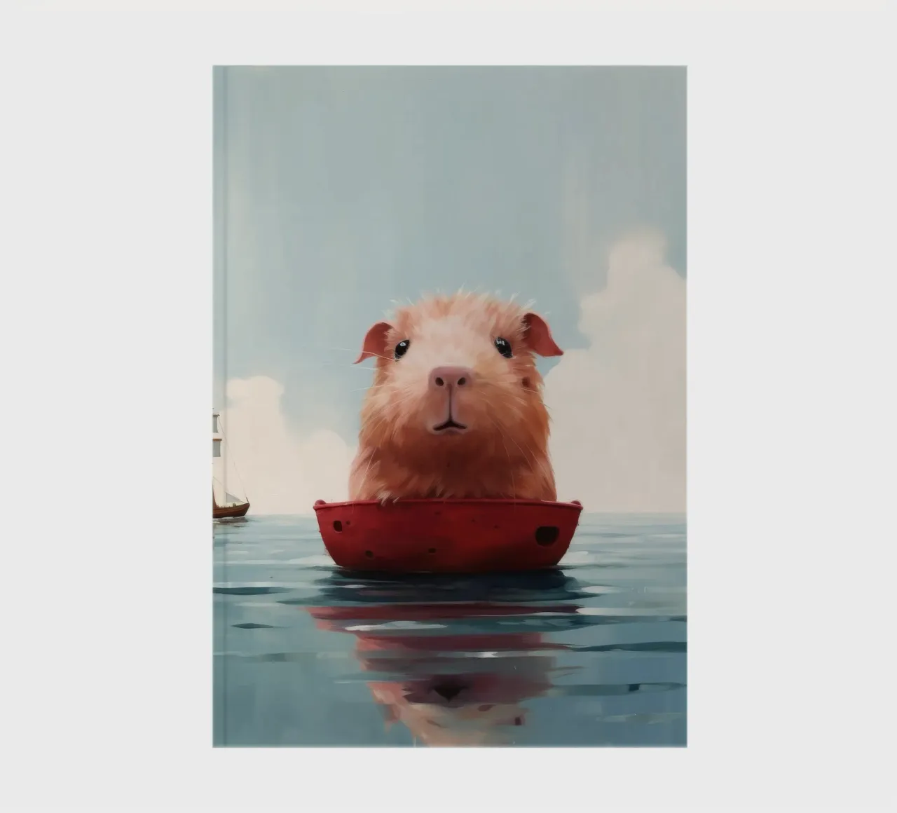 Minimal Guinea Pig 4 notebook by Minimal Animal Art