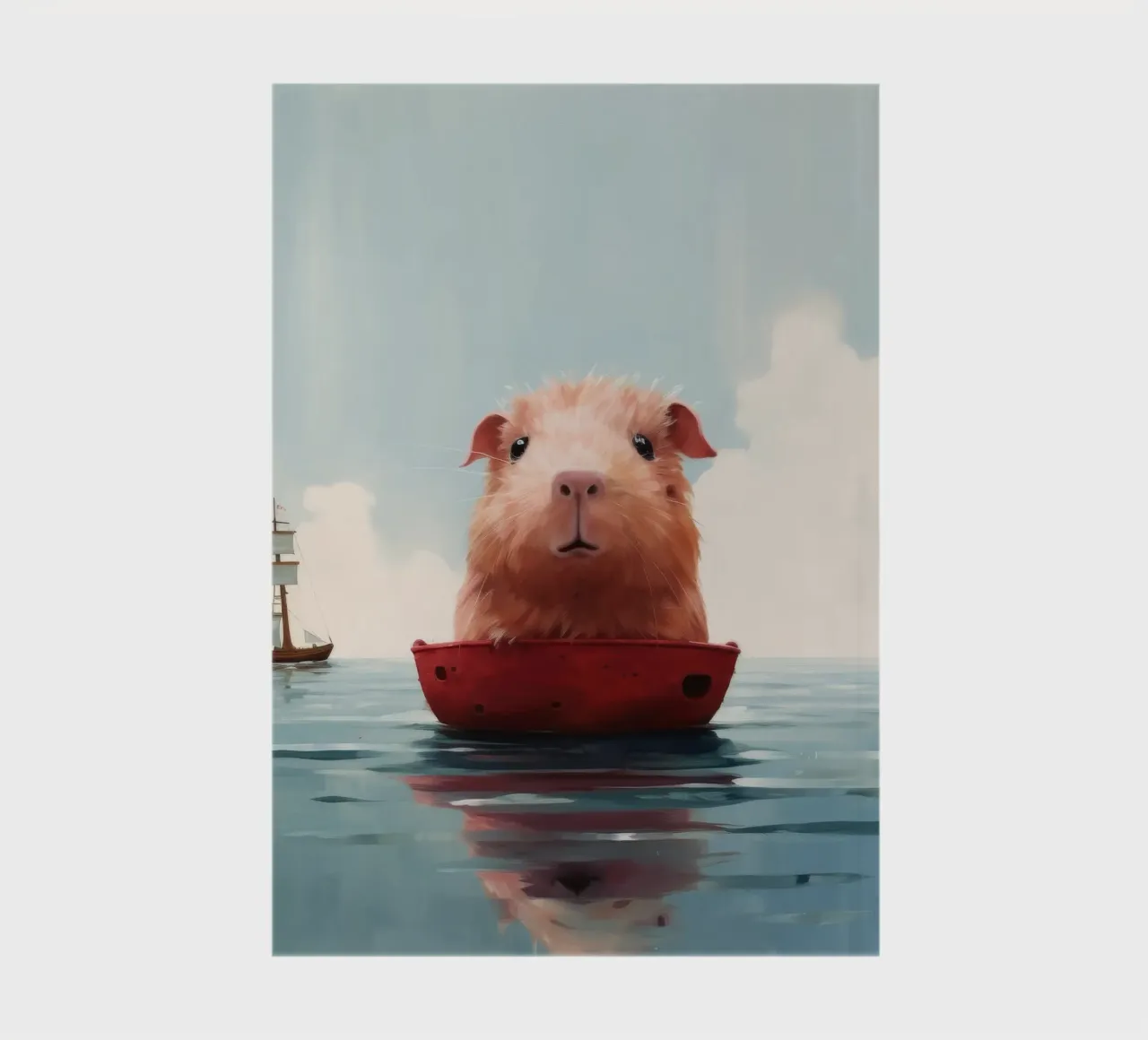 Minimal Guinea Pig 4 notebook by Minimal Animal Art