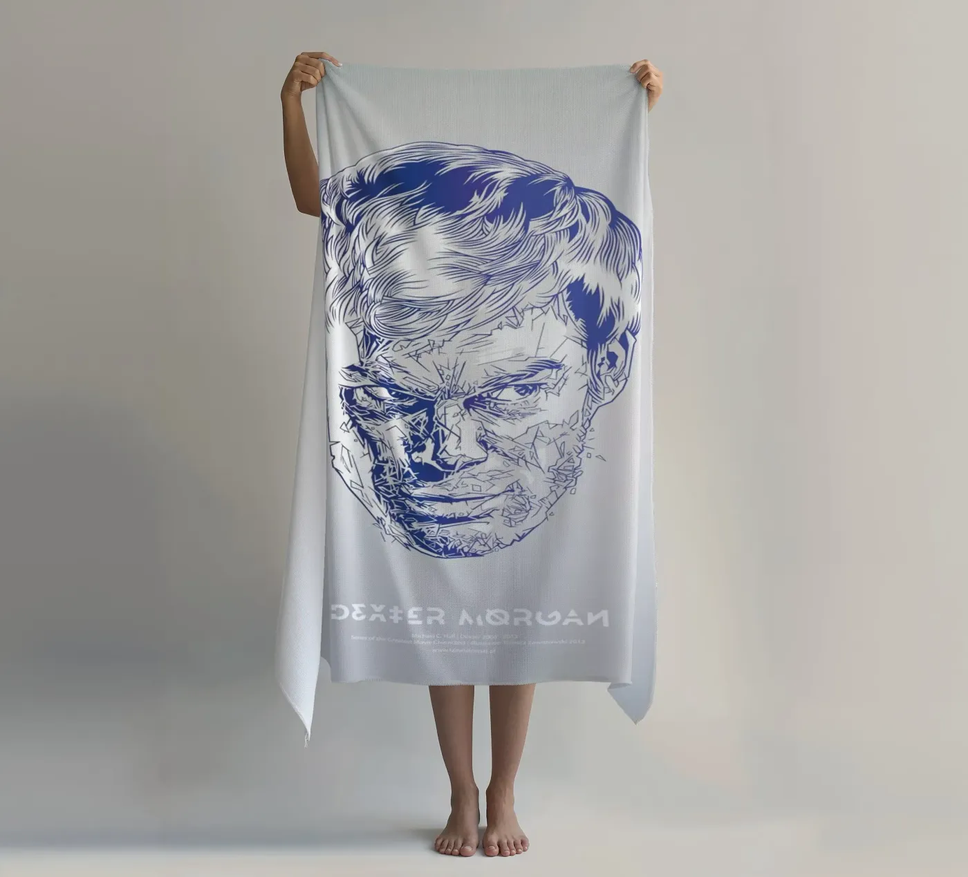 Dexter beach towel by Tomasz Zawistowski