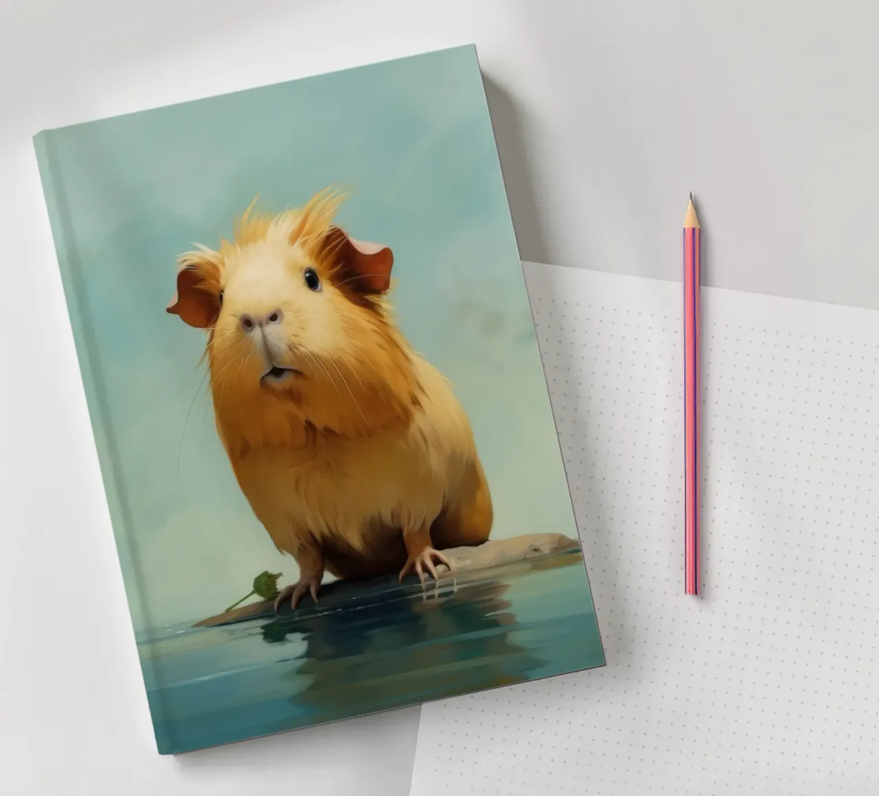 Minimal Guinea Pig 1 notebook by Minimal Animal Art