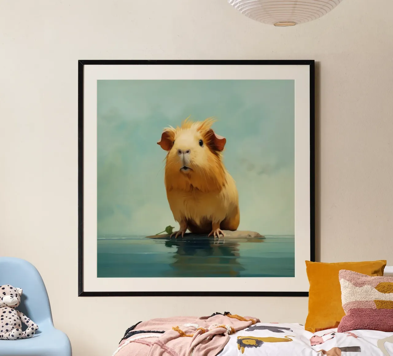 Cochon d'Inde minimal 1 hahnemühle de Minimal Animal Art