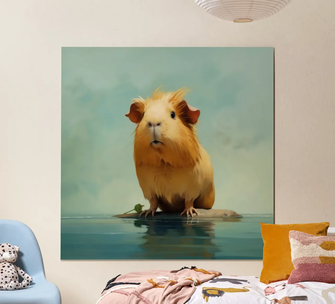 Cochon d'Inde minimal 1 hahnemühle de Minimal Animal Art