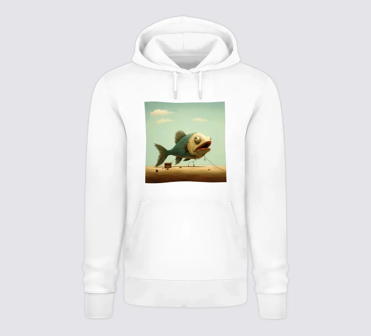 Eglefino minimo 2 felpa con cappuccio da Minimal Animal Art