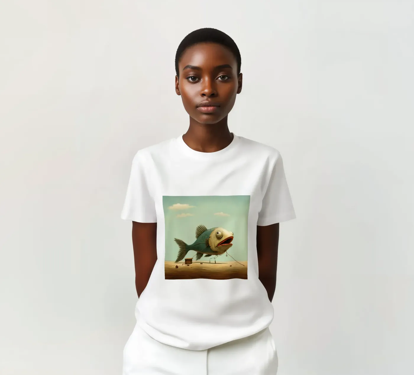 Minimo Haddock t-shirt da Minimal Animal Art