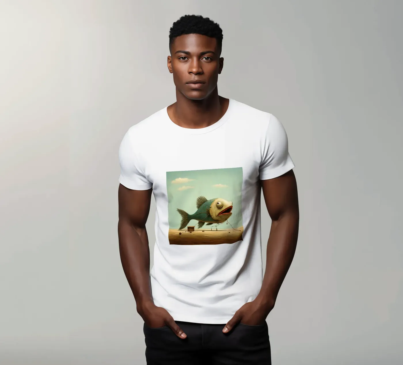 Minimo Haddock t-shirt da Minimal Animal Art