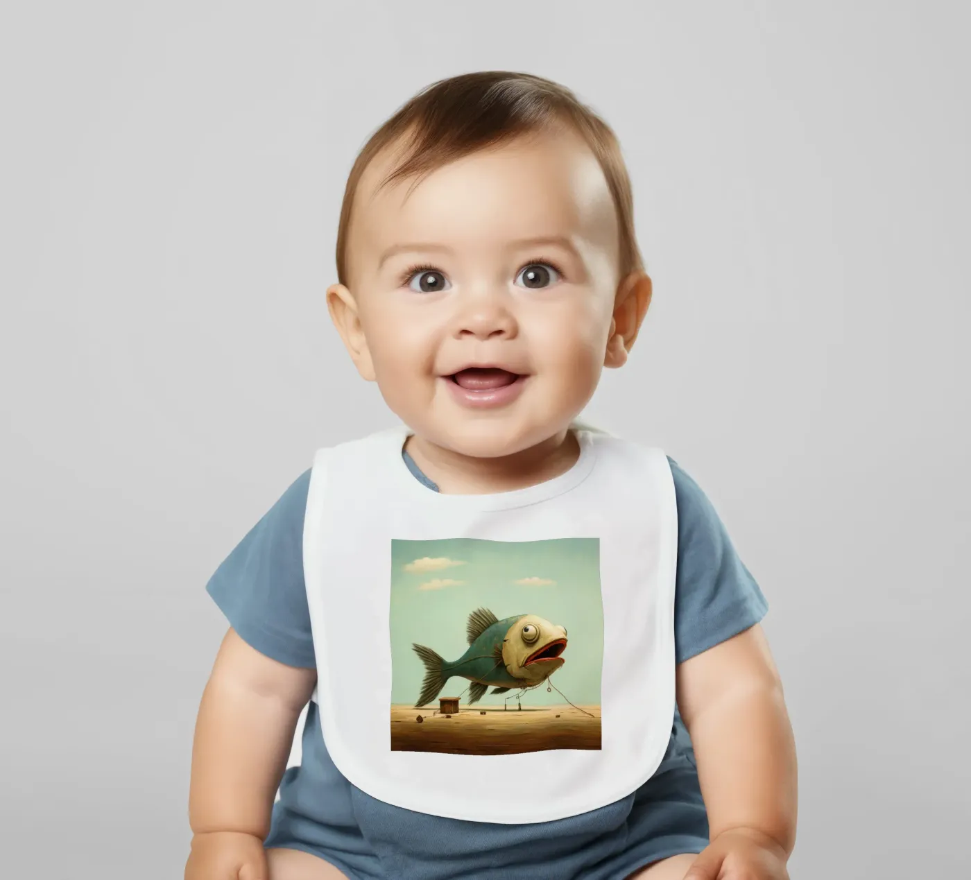 Minimum Haddock bavaglino da Minimal Animal Art