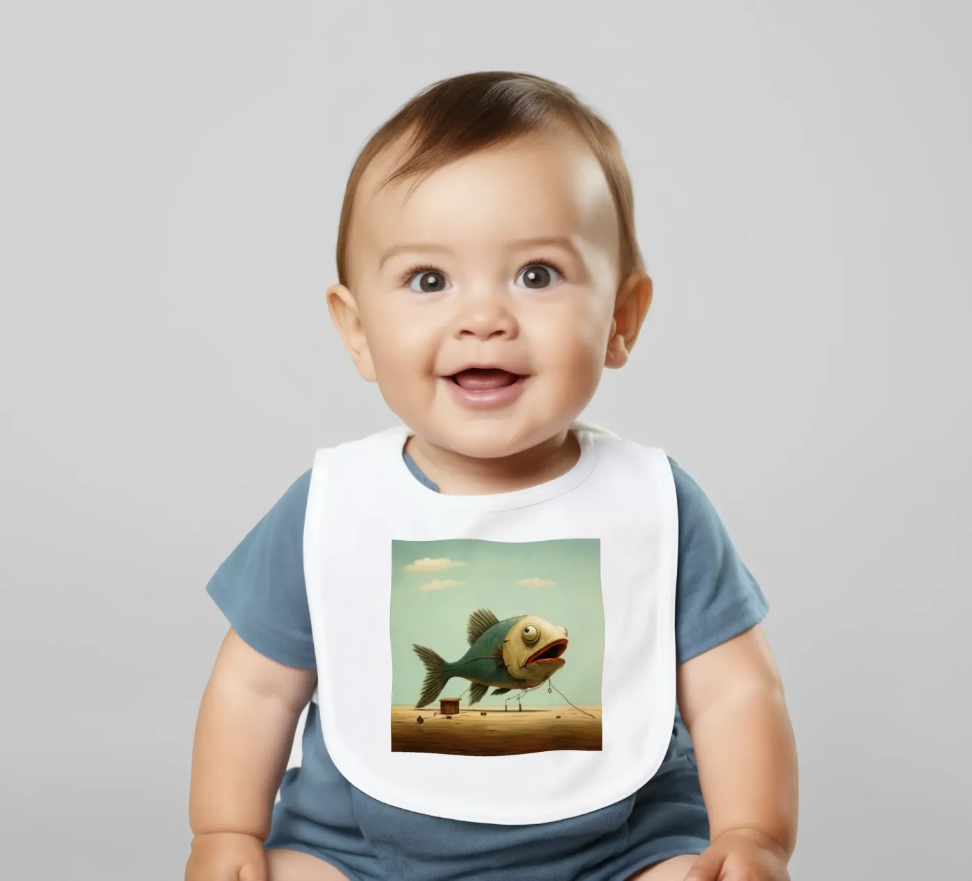 Minimum Haddock bavaglino da Minimal Animal Art