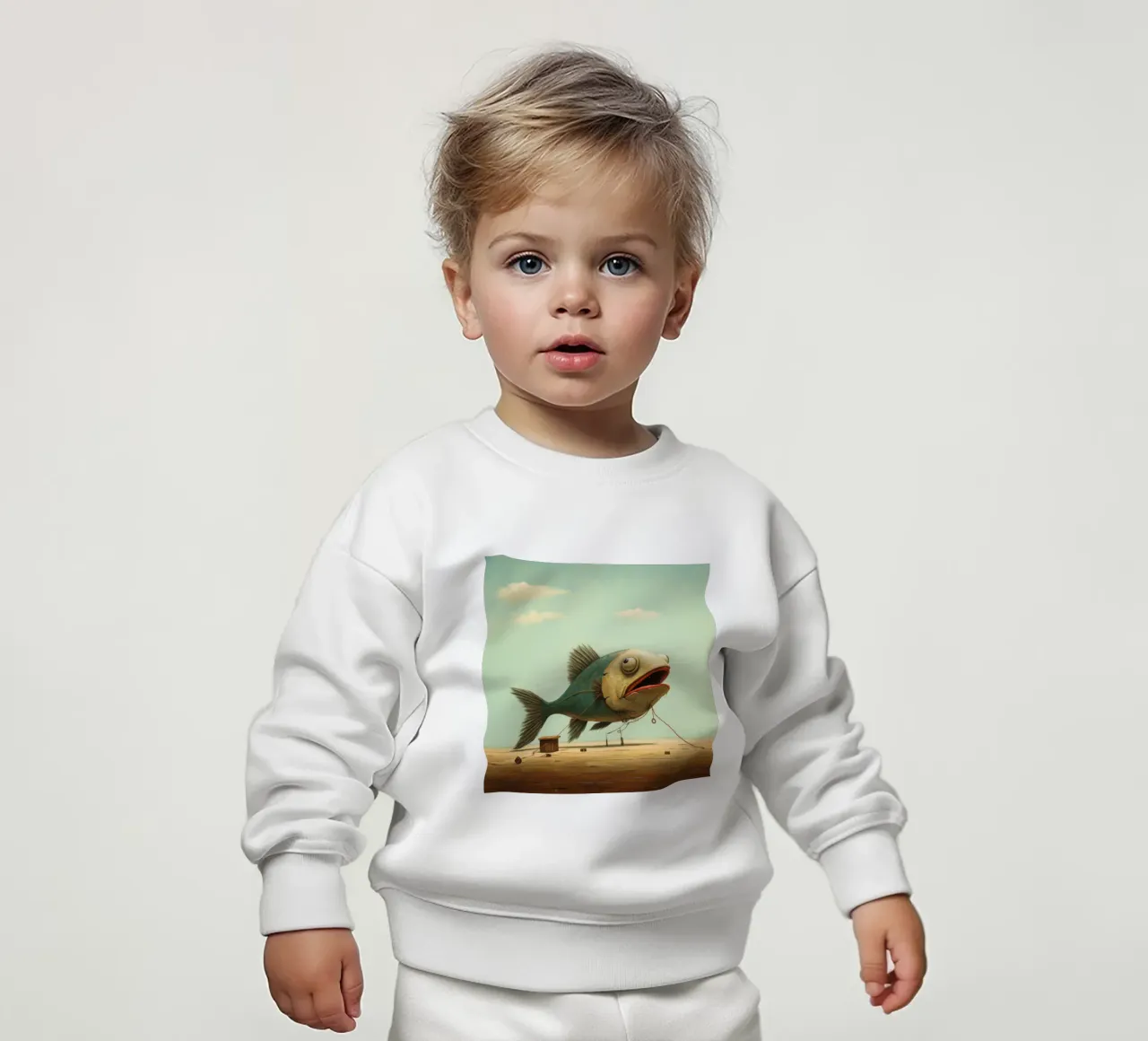 Eglefino minimo 2 felpa neonato da Minimal Animal Art