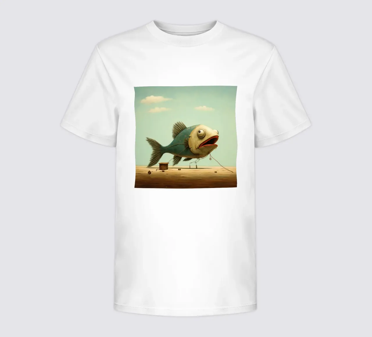 Minimo Haddock t-shirt bambini da Minimal Animal Art