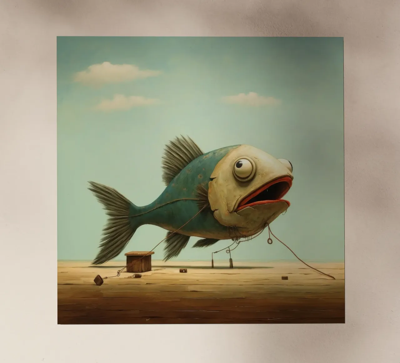 Minimo Haddock pellicola backlit da Minimal Animal Art