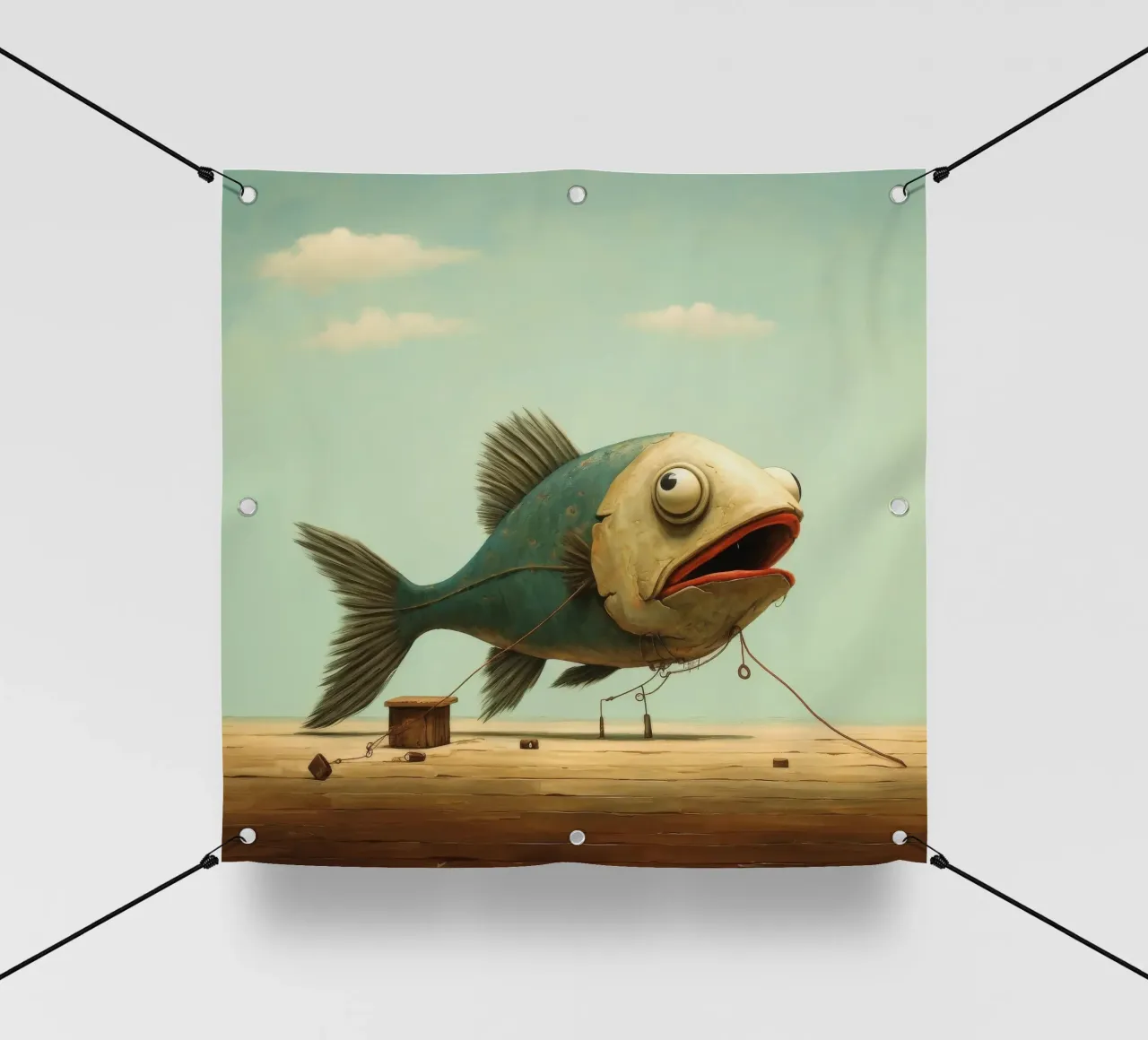 Eglefino minimo 2 telo in pvc da Minimal Animal Art