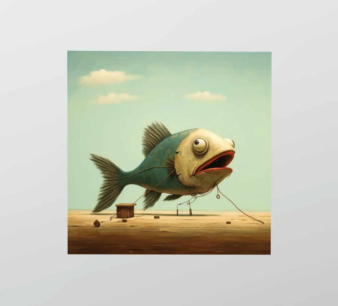 Minimum Haddock sticker by Minimal Animal Art